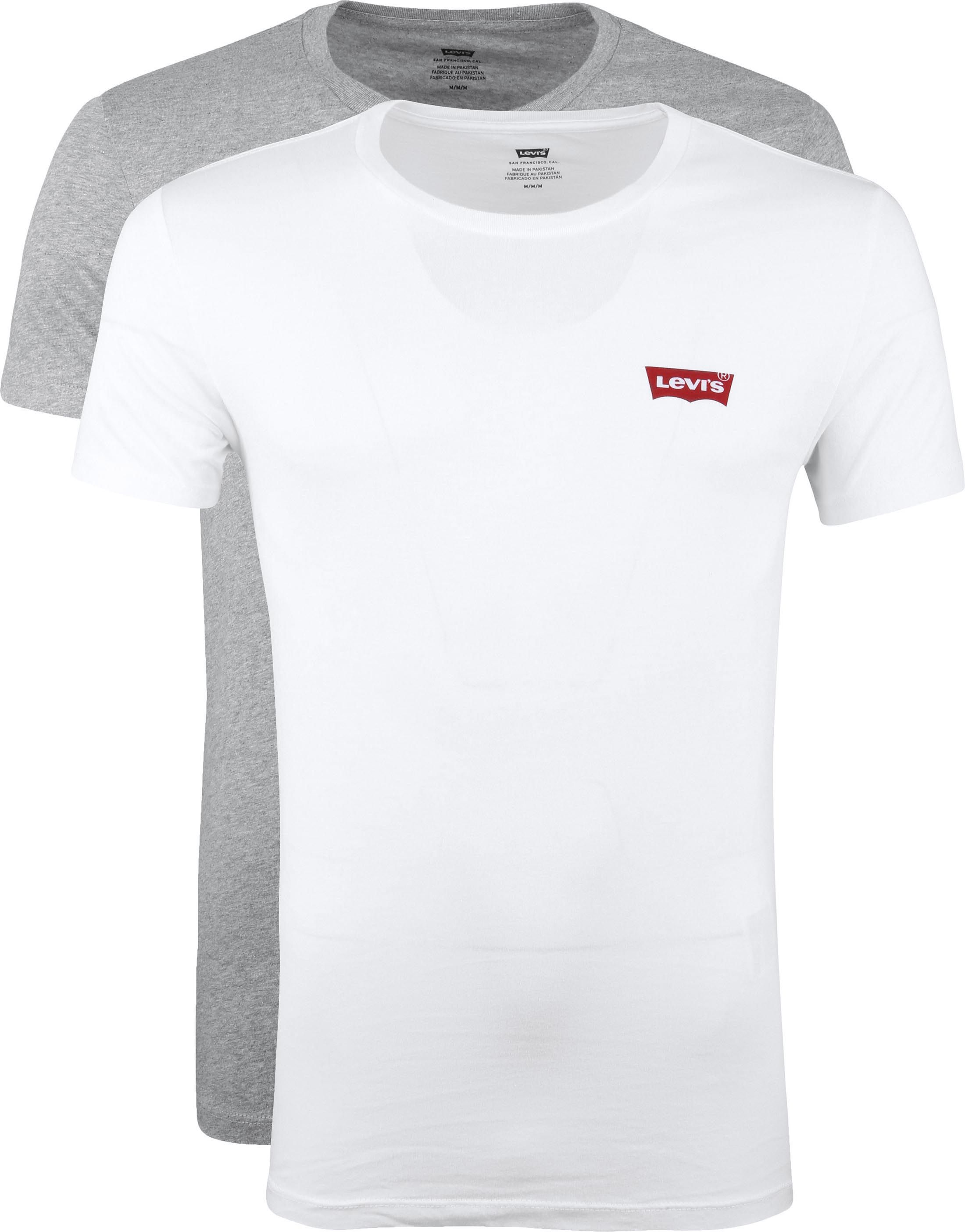Levi's T-shirt O-Neck 2-Pack White Grey size XL
