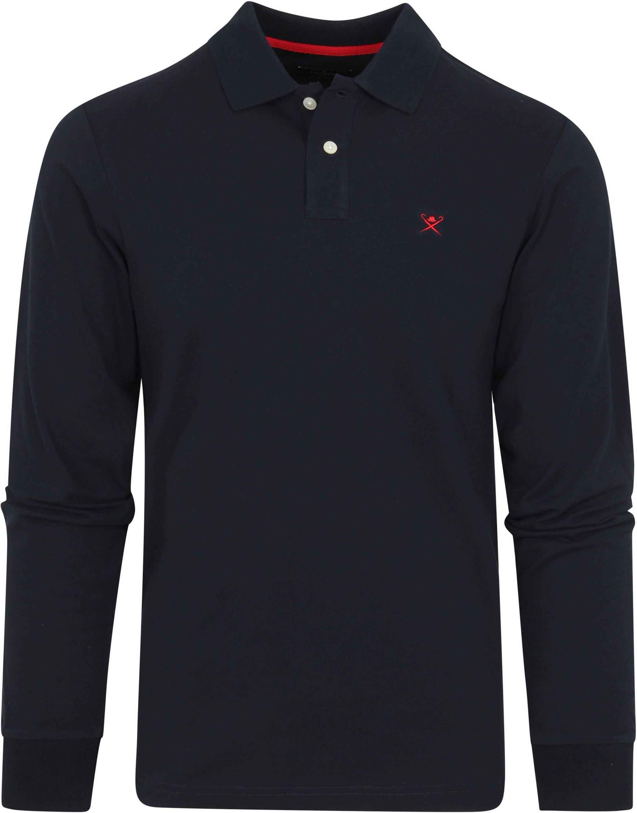 Hackett LS Polo Shirt Navy Dark Blue Blue size M