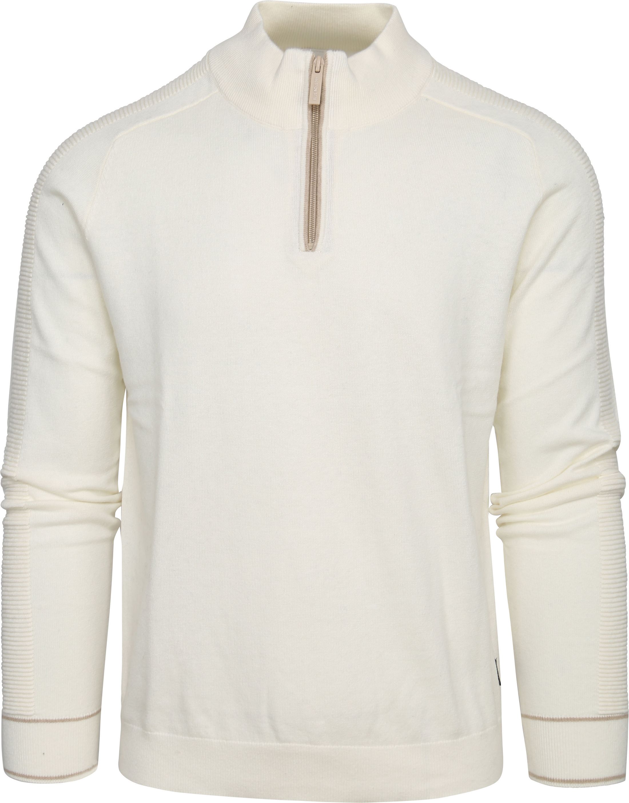 Blue Industry Half Zip Trui Ecru KBIW23-M13-off white kopen | Suitable