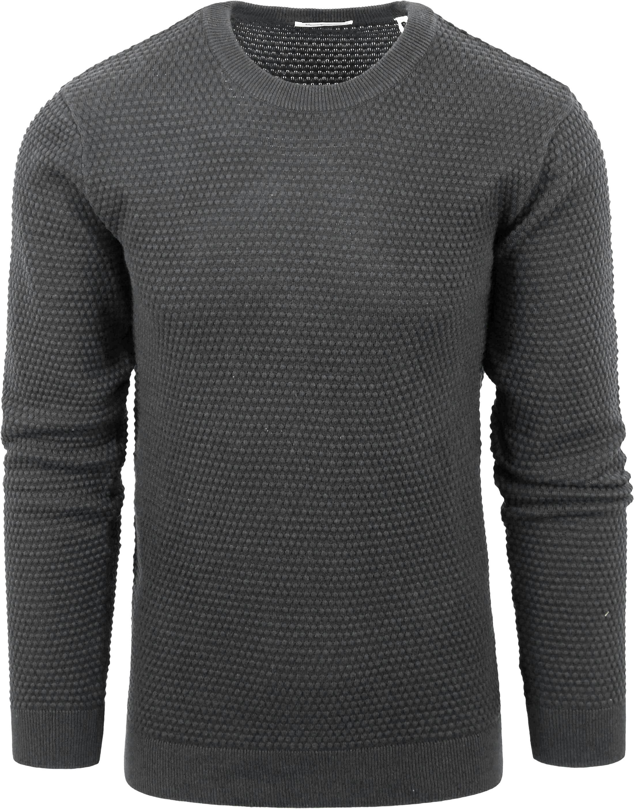 KnowledgeCotton Apparel Sweater Vagn Anthracite 1080067 order online | Suitable