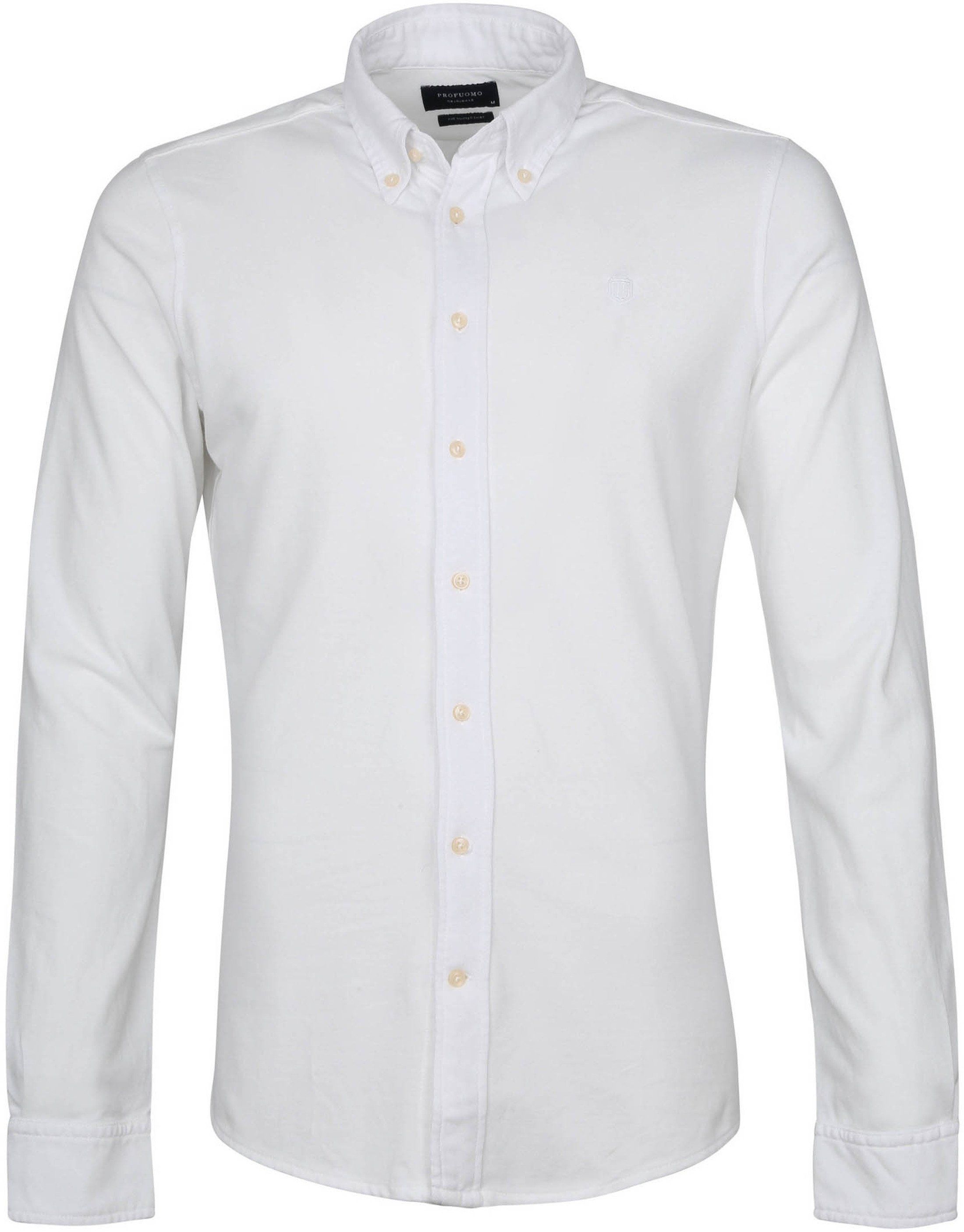 Profuomo Shirt Garment Dyed Button Down White size XXL