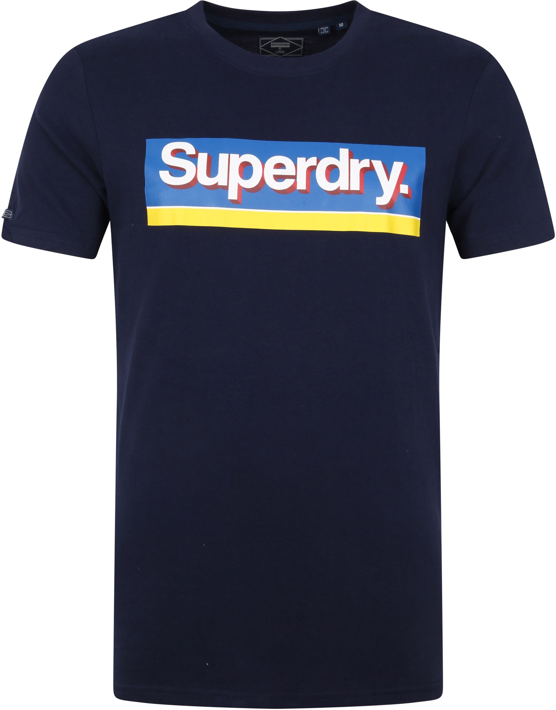 Superdry Classic T Shirt Logo Dark Blue Dark Blue size 3XL