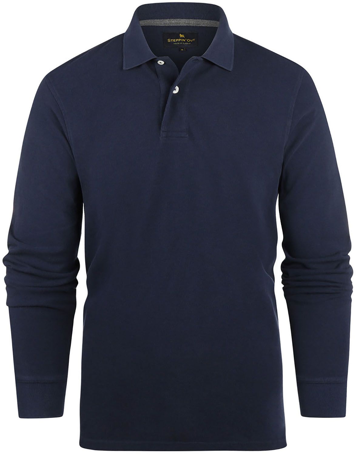 Steppin' Out Longsleeve Polo Shirt Piqué Classic Navy SM9003.0001-2100 order online | Suitable