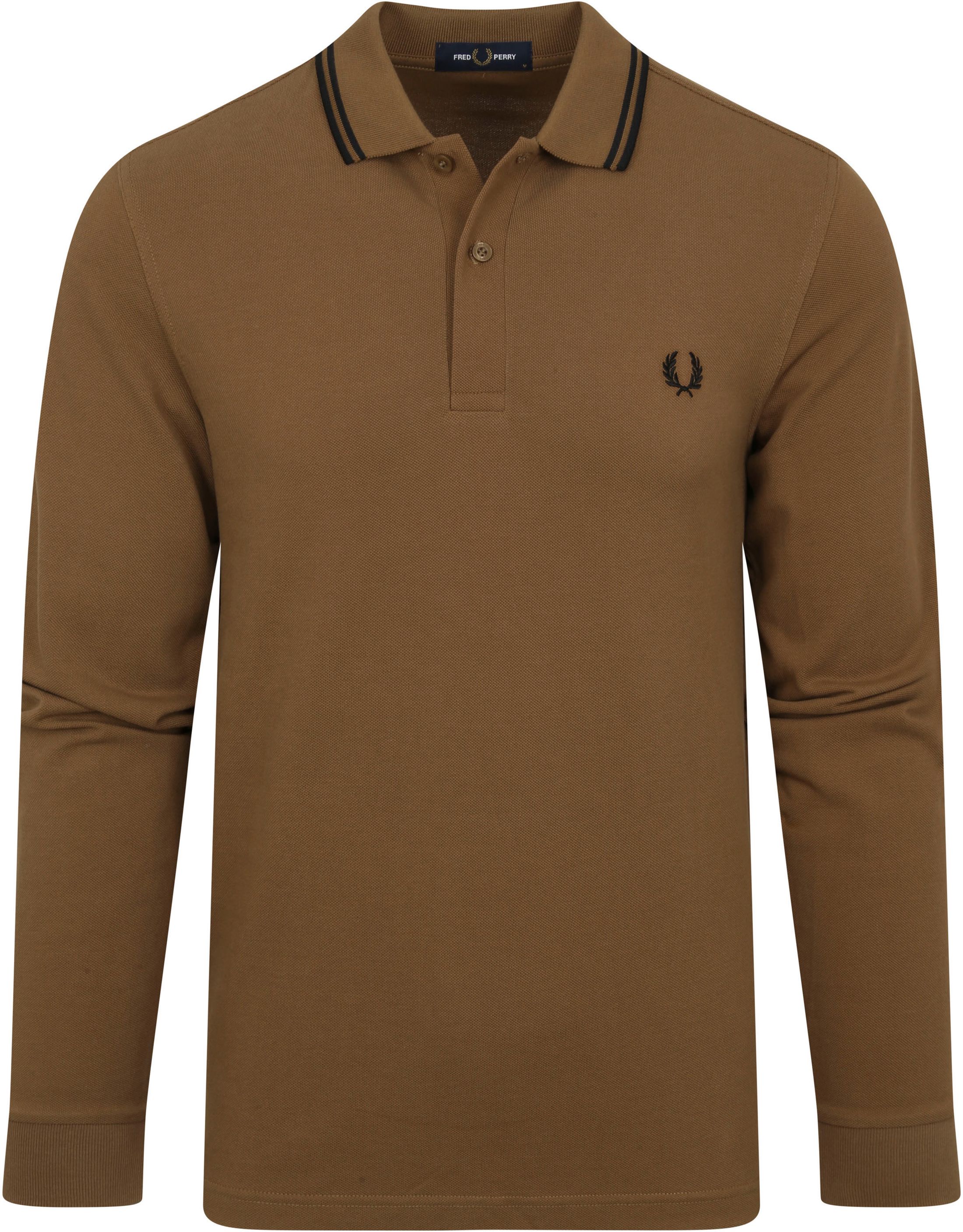 Fred Perry Longsleeve Poloshirt Brown size L