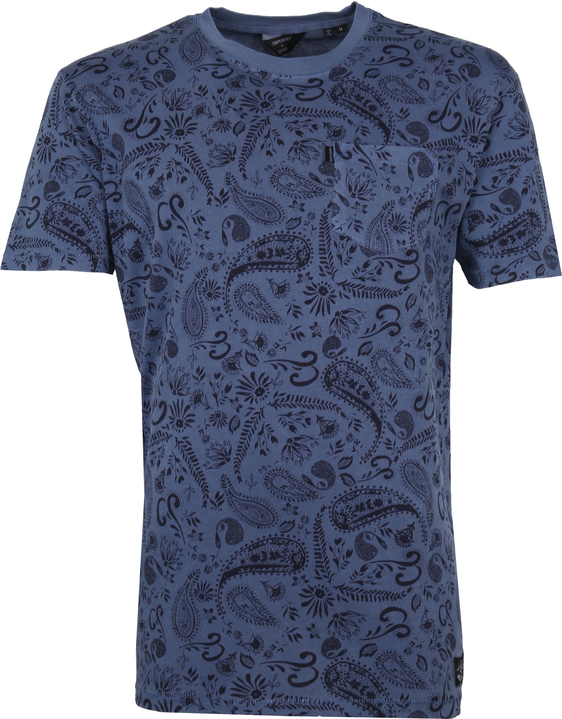 Superdry Classic T Shirt Print Dark Blue Dark Blue size 3XL