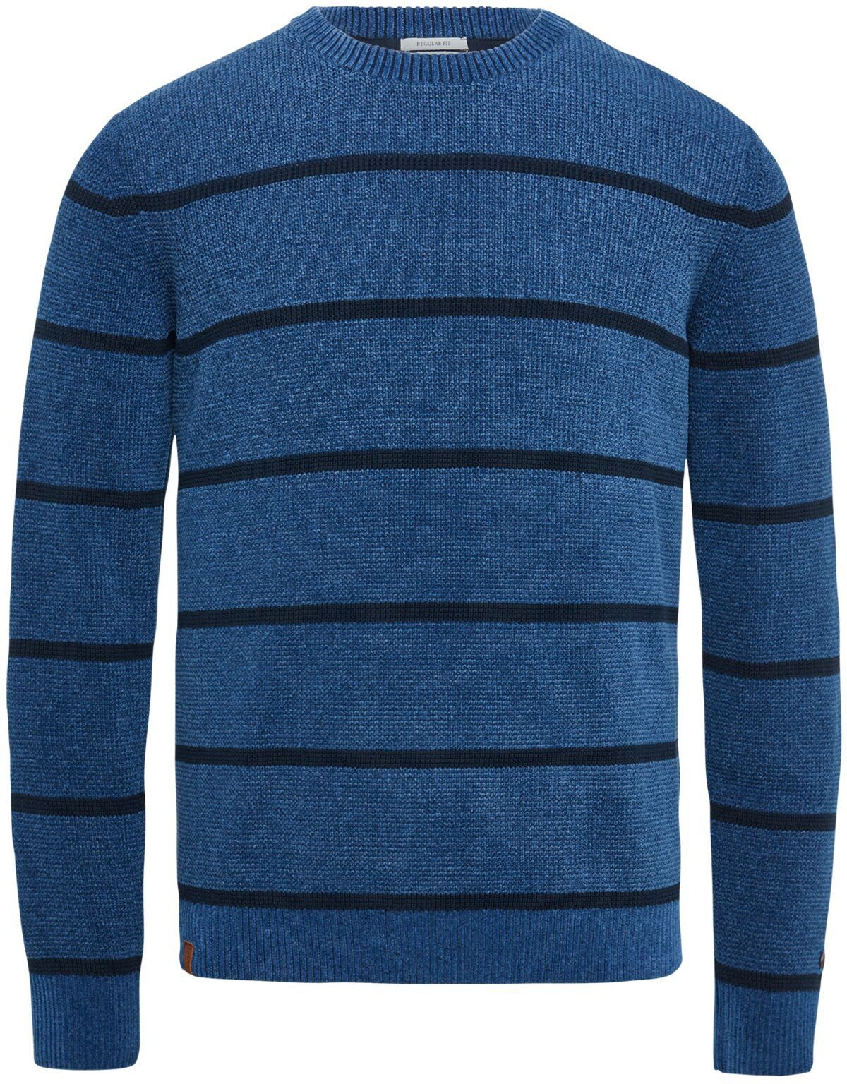 Cast Iron Sweater Striped Dark Dark Blue Blue size L