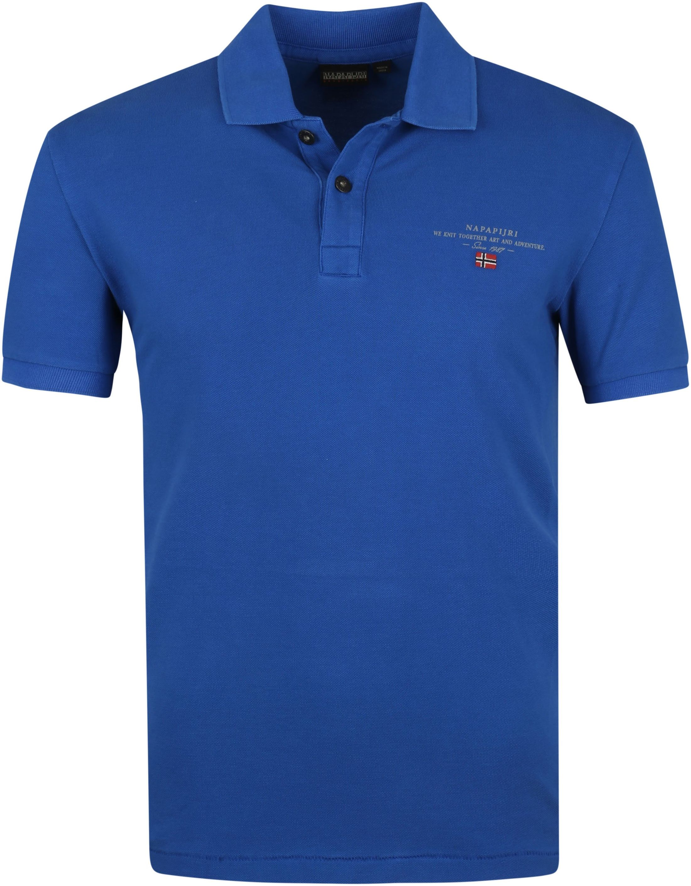 Napapijri Polo Shirt Elbas Cobalt Dark Blue Blue size L