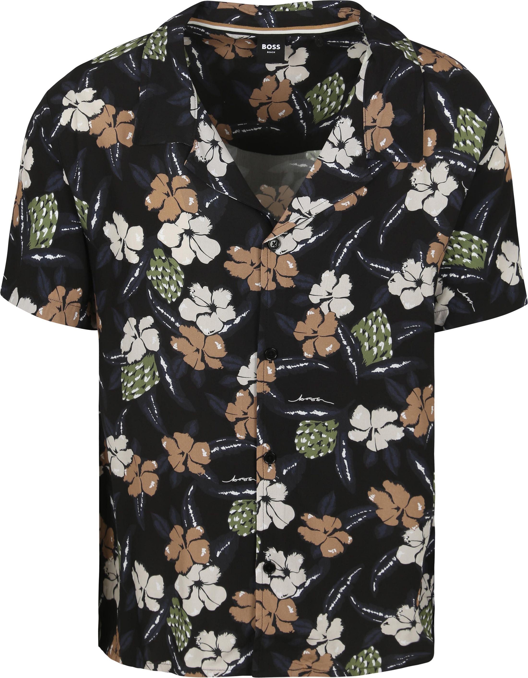 BOSS Beach Shirt Flower Black 50535793-003 order online | Suitable
