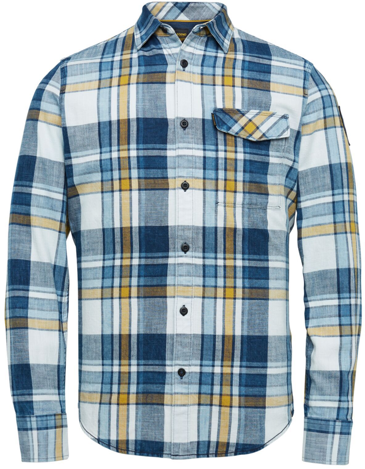PME Legend Shirt Checkered Yellow Multicolour Blue size 3XL