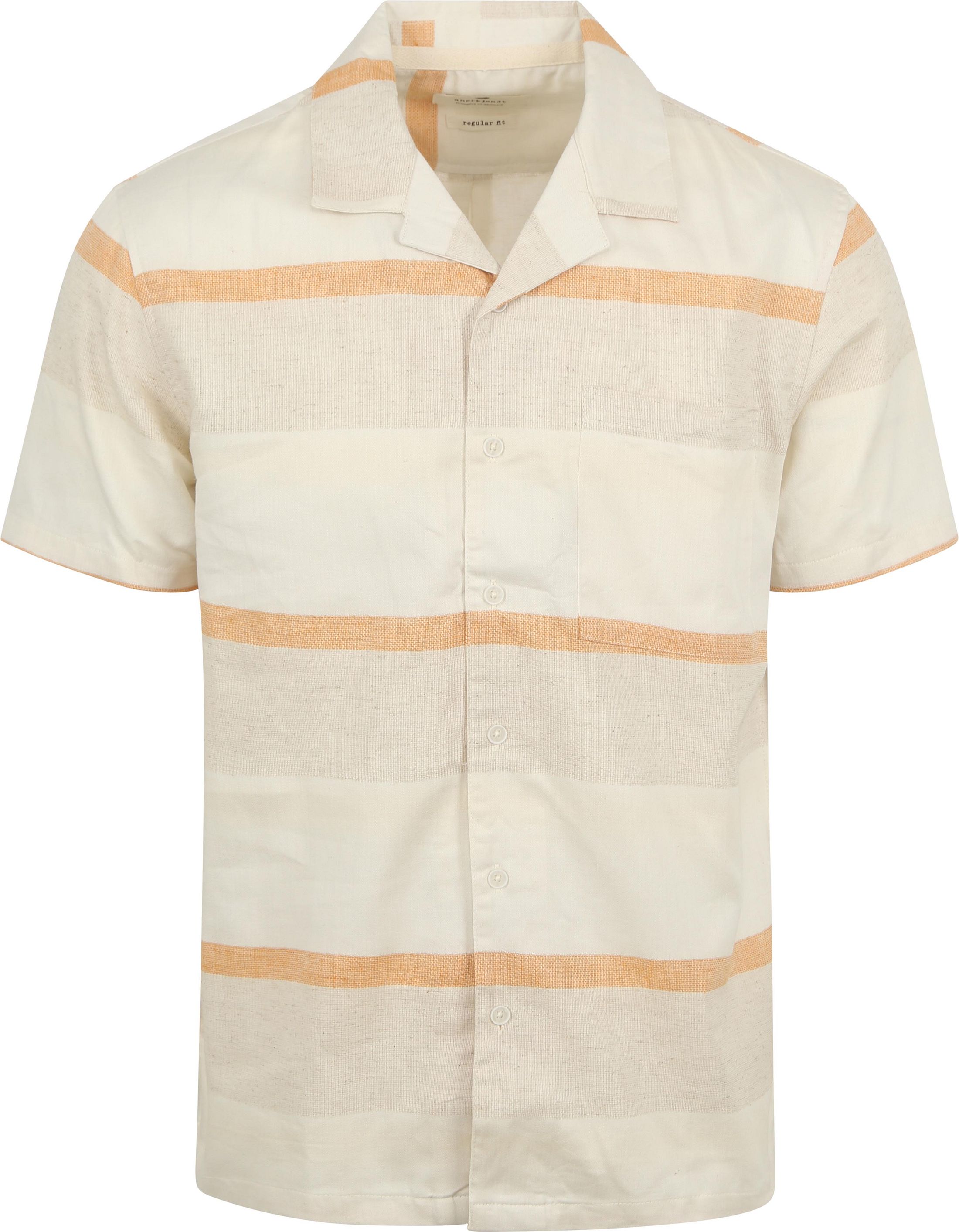 Anerkjendt Short Sleeve Chemise De Lin Leo Rayures Ecru 901591-9503 commander en ligne | Suitable