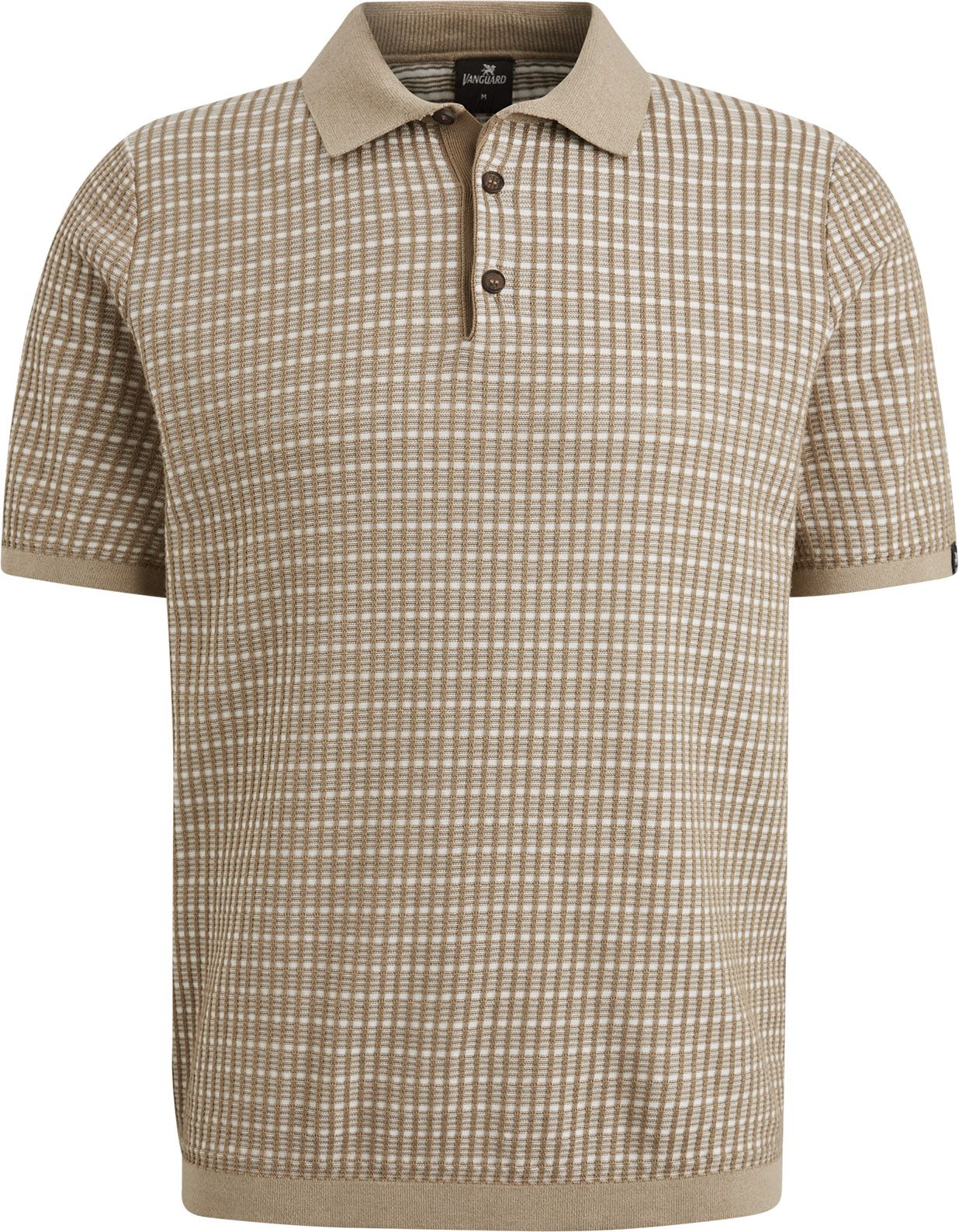 Vanguard Polo Shirt Knitted Checks Beige VPSS2502814-8052 order online | Suitable
