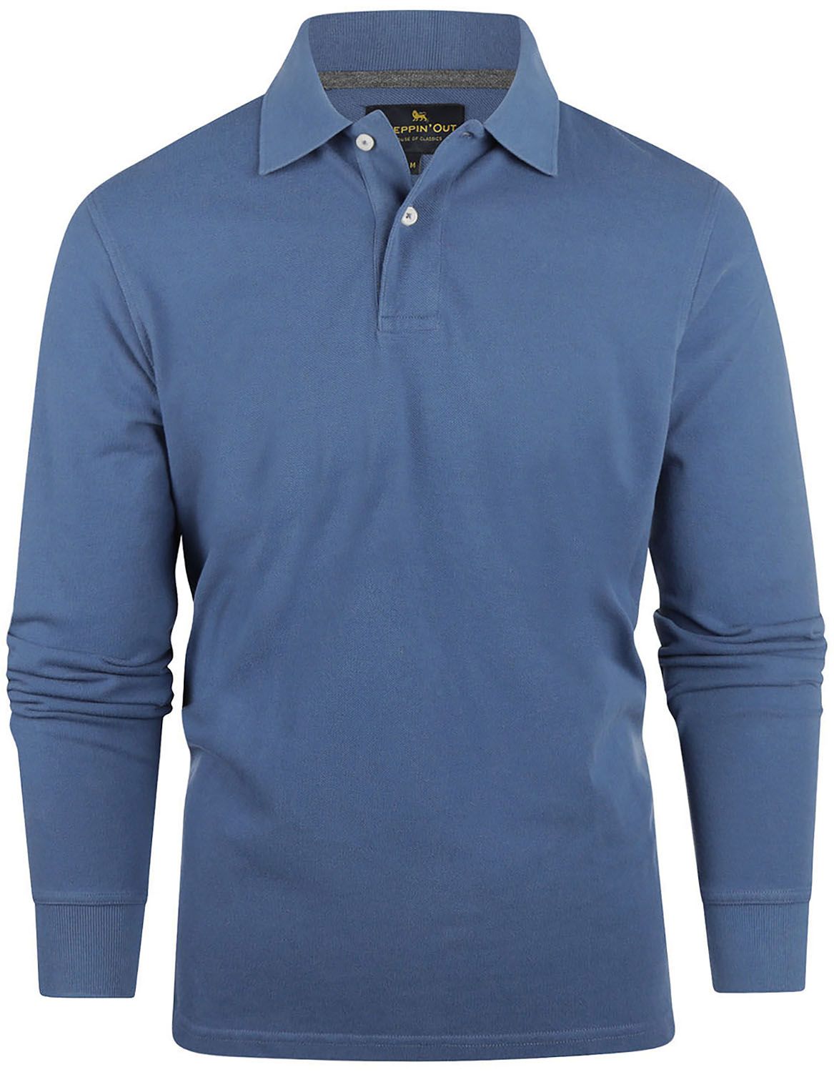 Steppin' Out Longsleeve Polo Shirt Piqué Classic Mid Blue SM9003.0001-2002 order online | Suitable