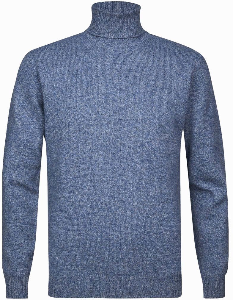 Profuomo Turtleneck Sweater Wool Blue size L