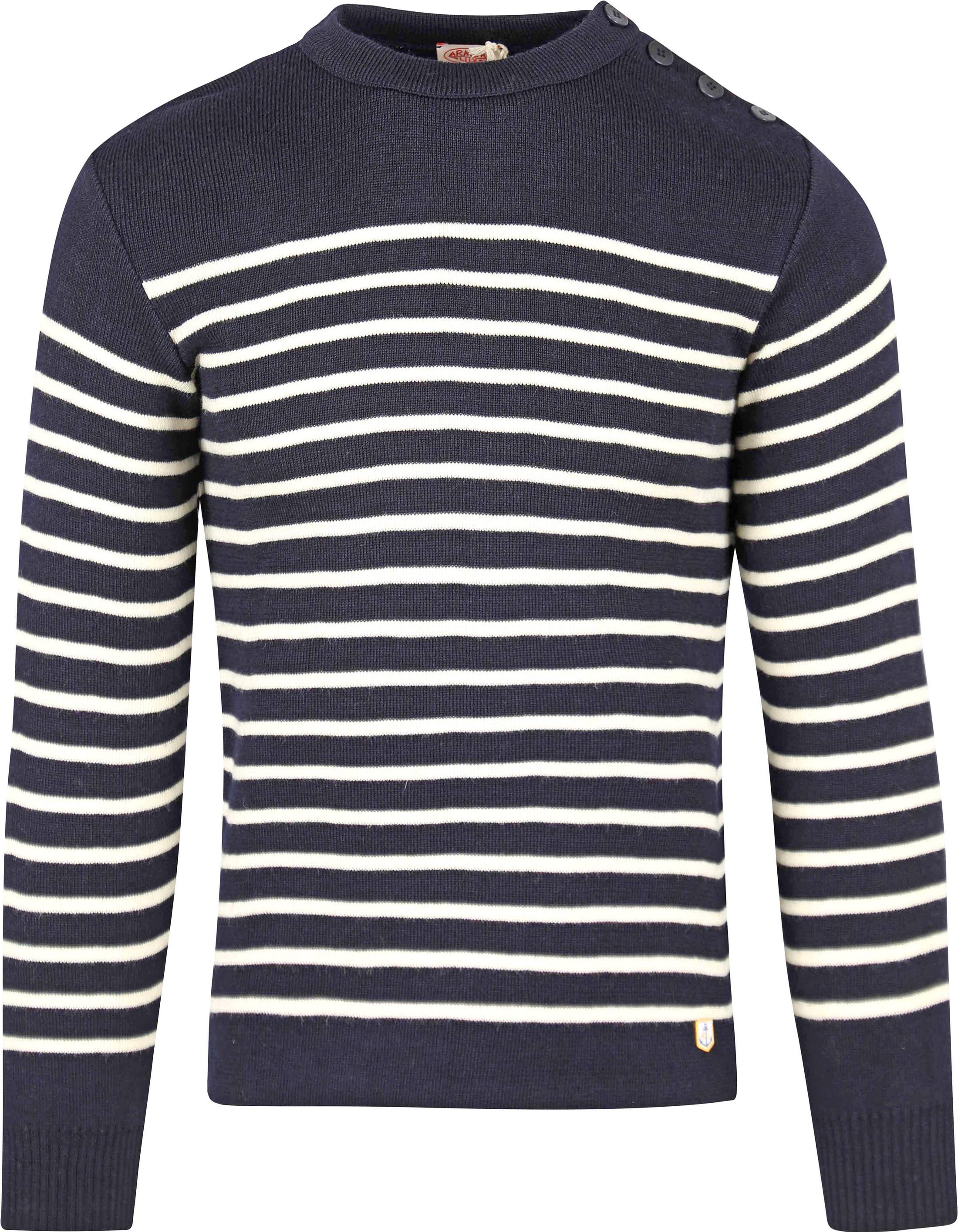 Armor-Lux Molène Sweater Wool Stripes Navy 70094-429 order online | Suitable