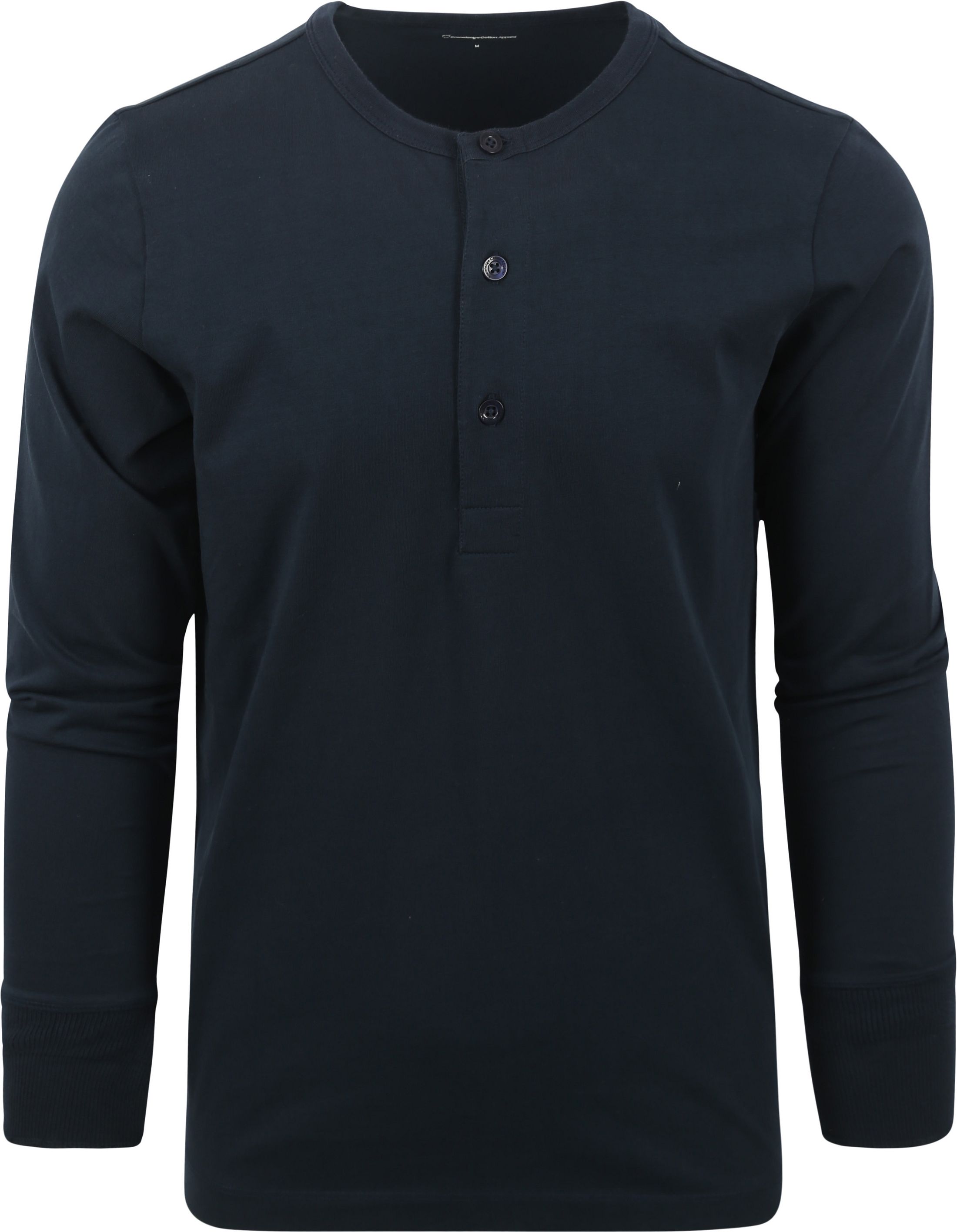 KnowledgeCotton Apparel Longsleeve T-shirt Henley Dark Blue order online | 1120022 | Suitable Lithuania