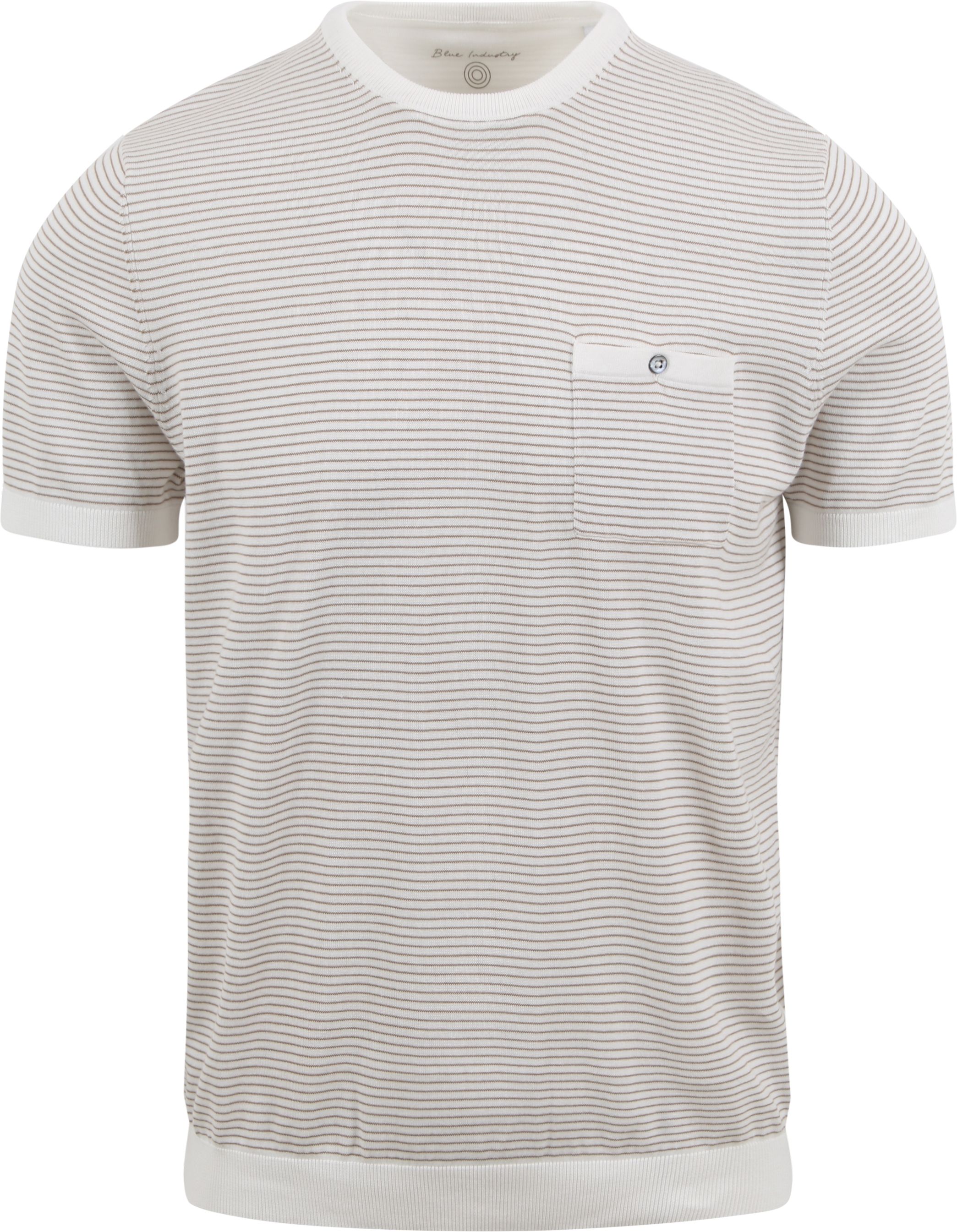 Blue Industry T Shirt Stripe Ecru KBIS23-M30 off white order online | Suitable