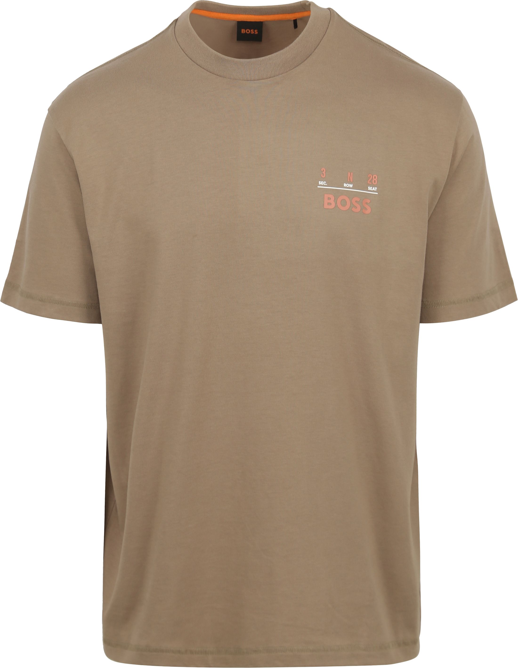 BOSS T-shirt Backprint Lichtbruin 50515553-246 kopen | Suitable