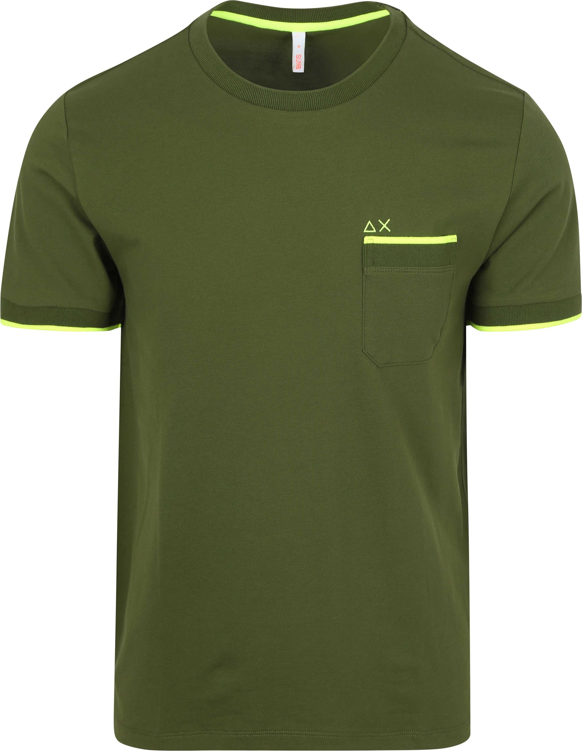 Sun68 Piqué T-Shirt Fluo Stripe Army Green T35124-37 order online | Suitable