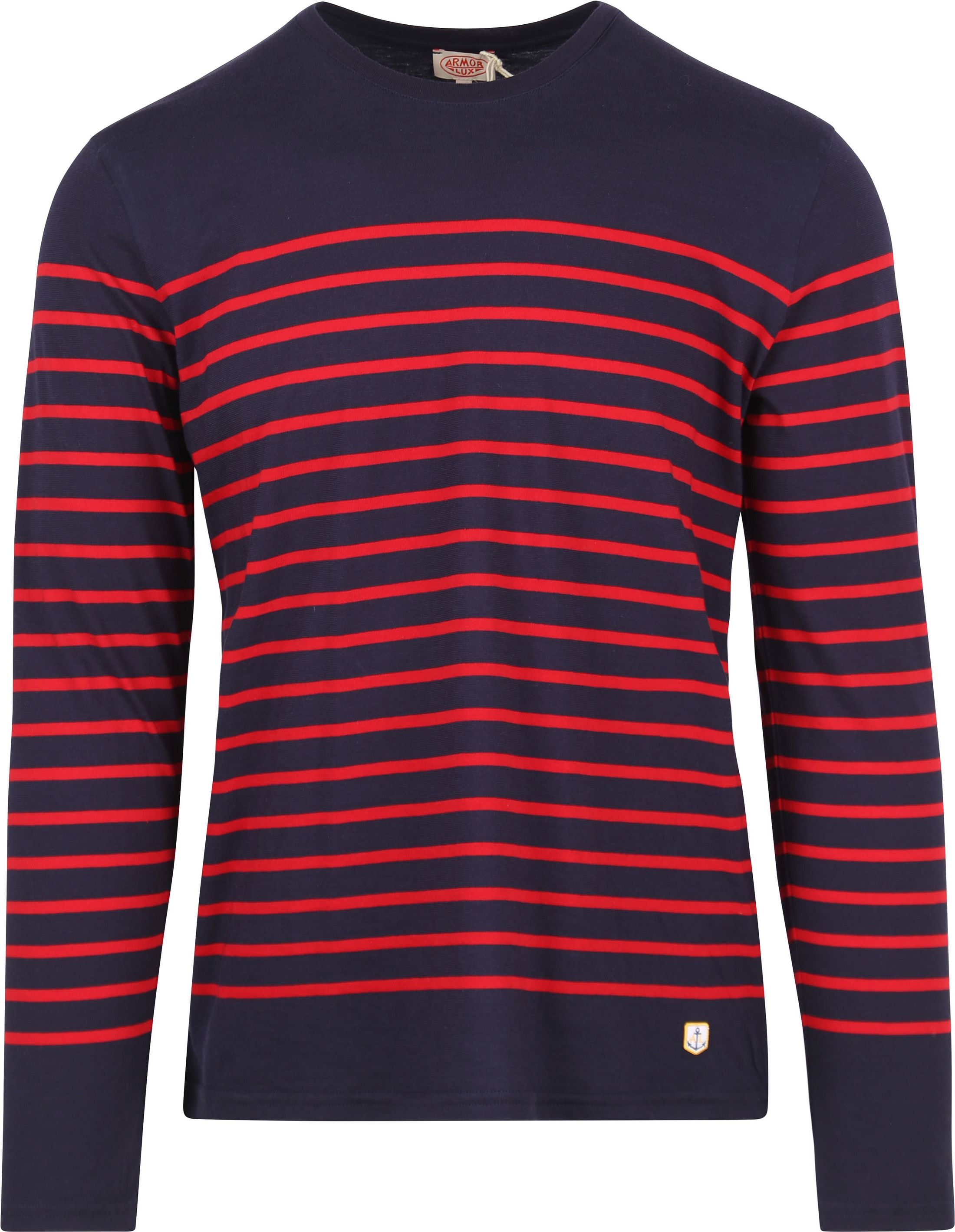 Armor-Lux Port-Louis T-Shirt Strepen Donkerblauw Rood 76497-455 kopen | Suitable