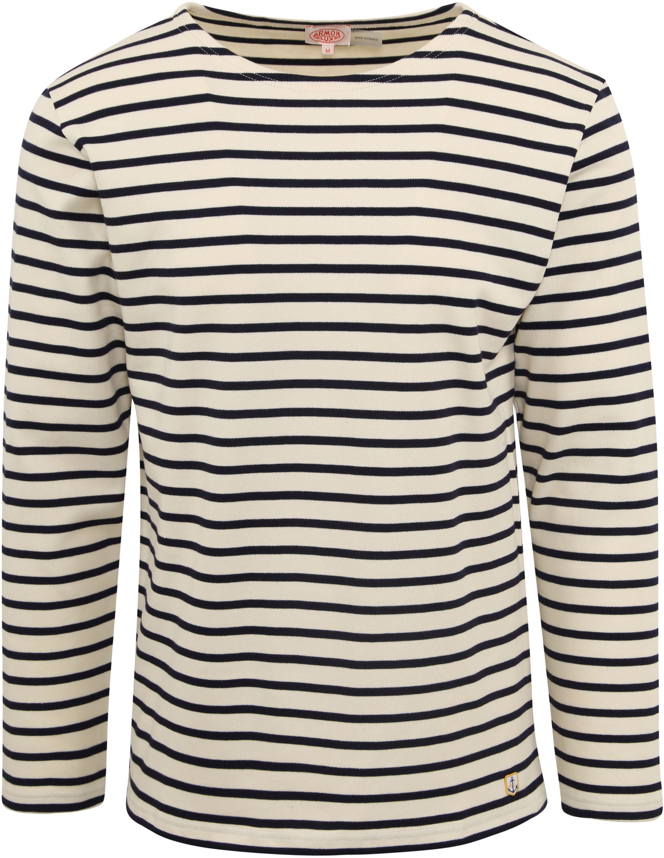 Armor-Lux Houat Sweater Stripes Black Ecru order online | 52297-395 | Suitable Lithuania