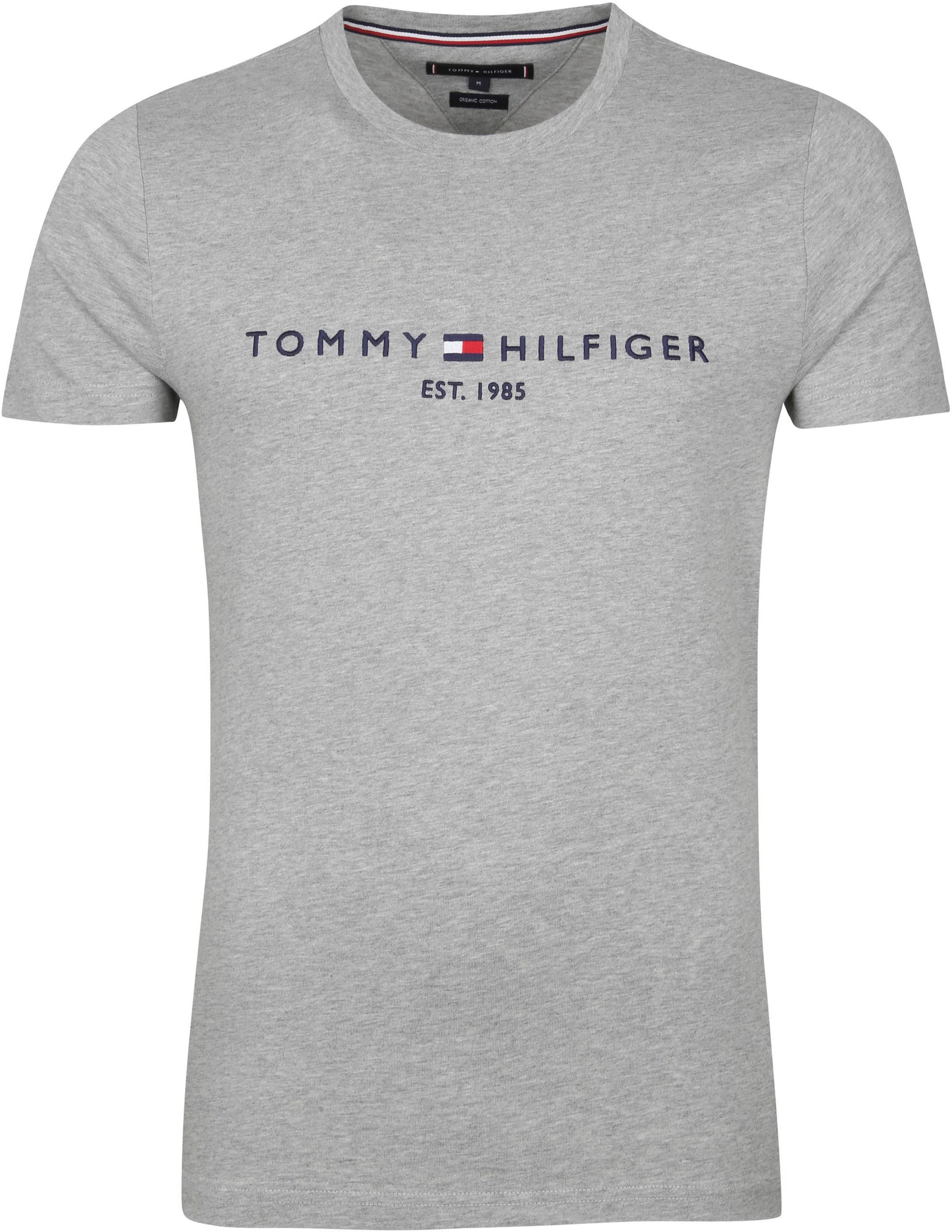Tommy Hilfiger Logo T Shirt Grey size L