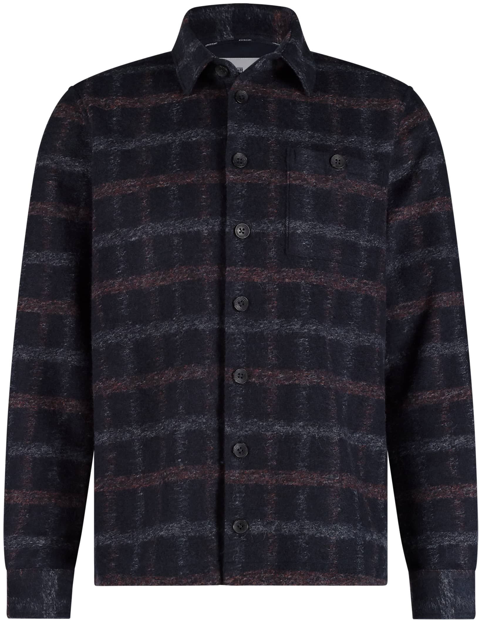 State Of Art Overshirt Wool Blend Checks Navy 21524201-5948 order online | Suitable