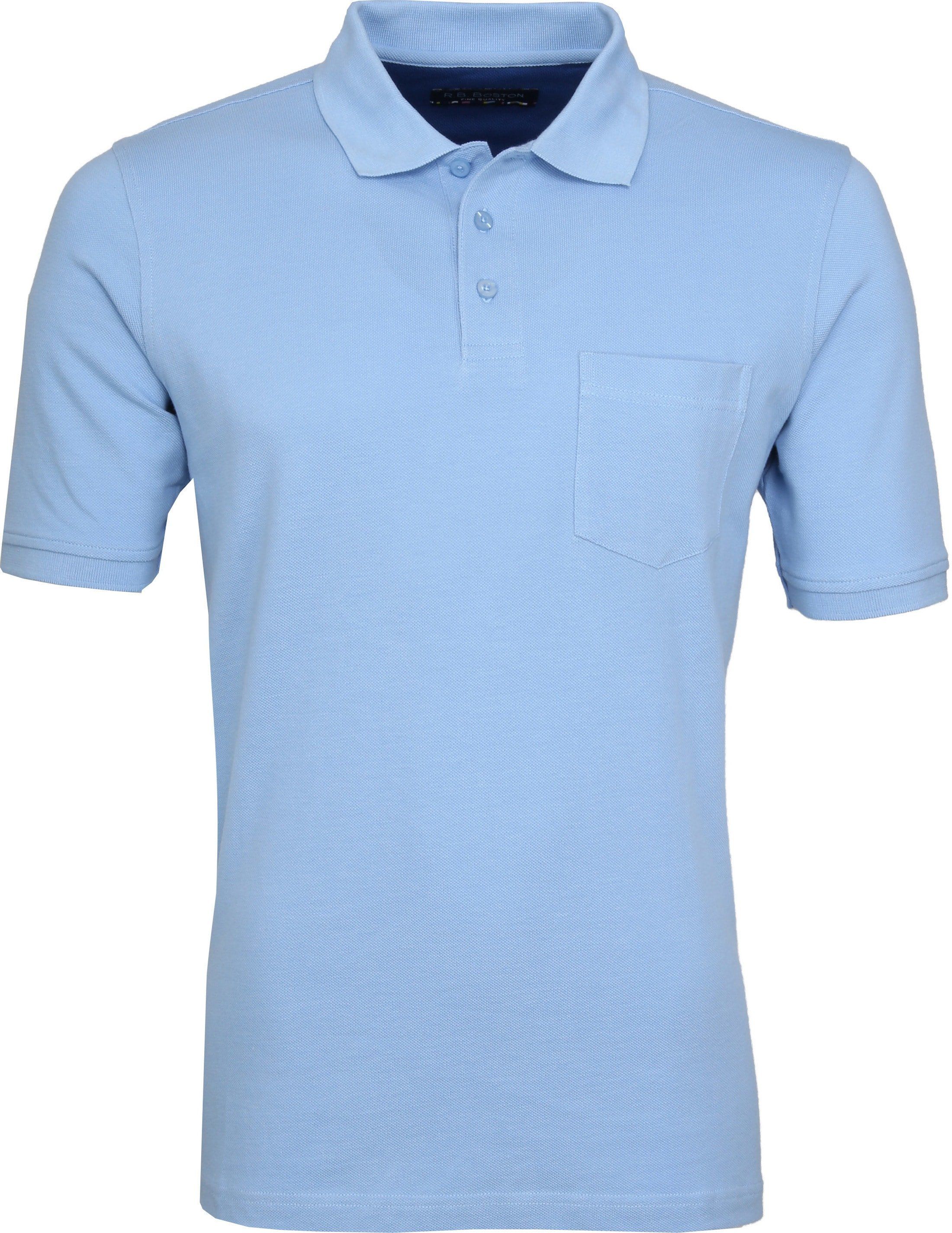 Suitable Polo Shirt Boston Light Dark Blue Blue size L