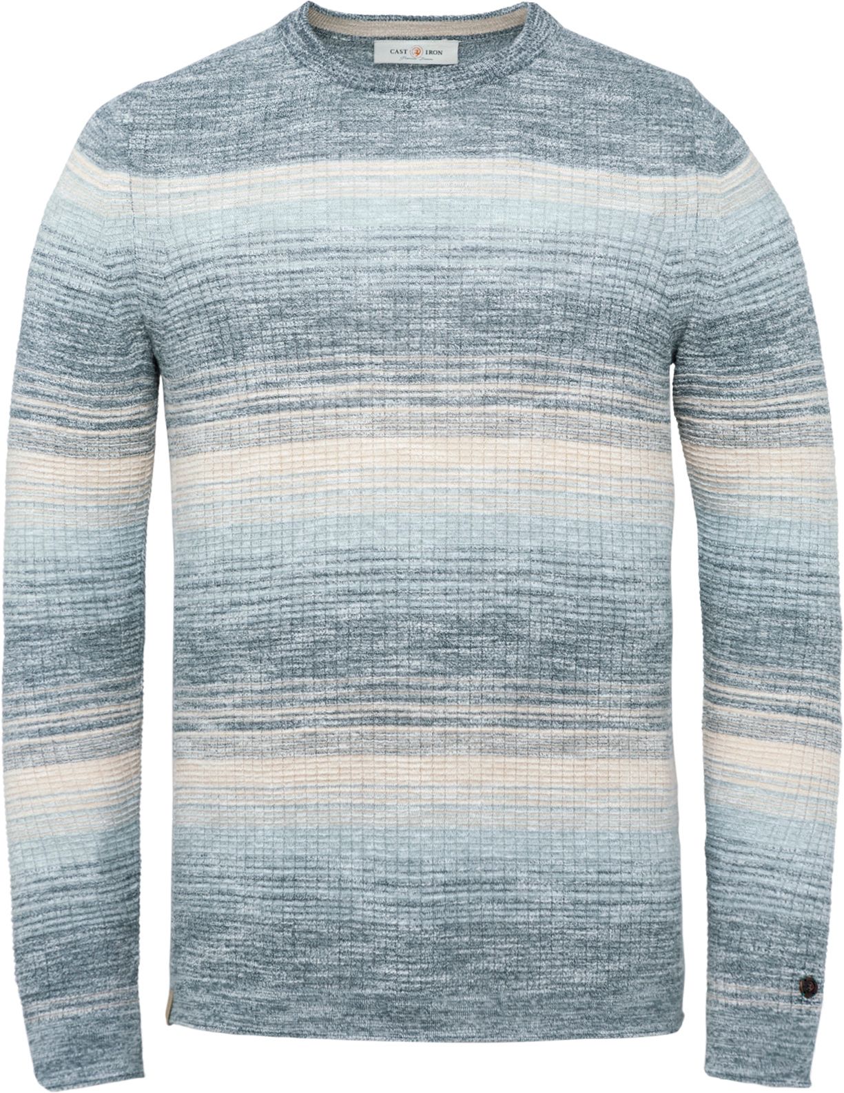 Cast Iron Sweater Stripes Multicolour Grey Blue size XL