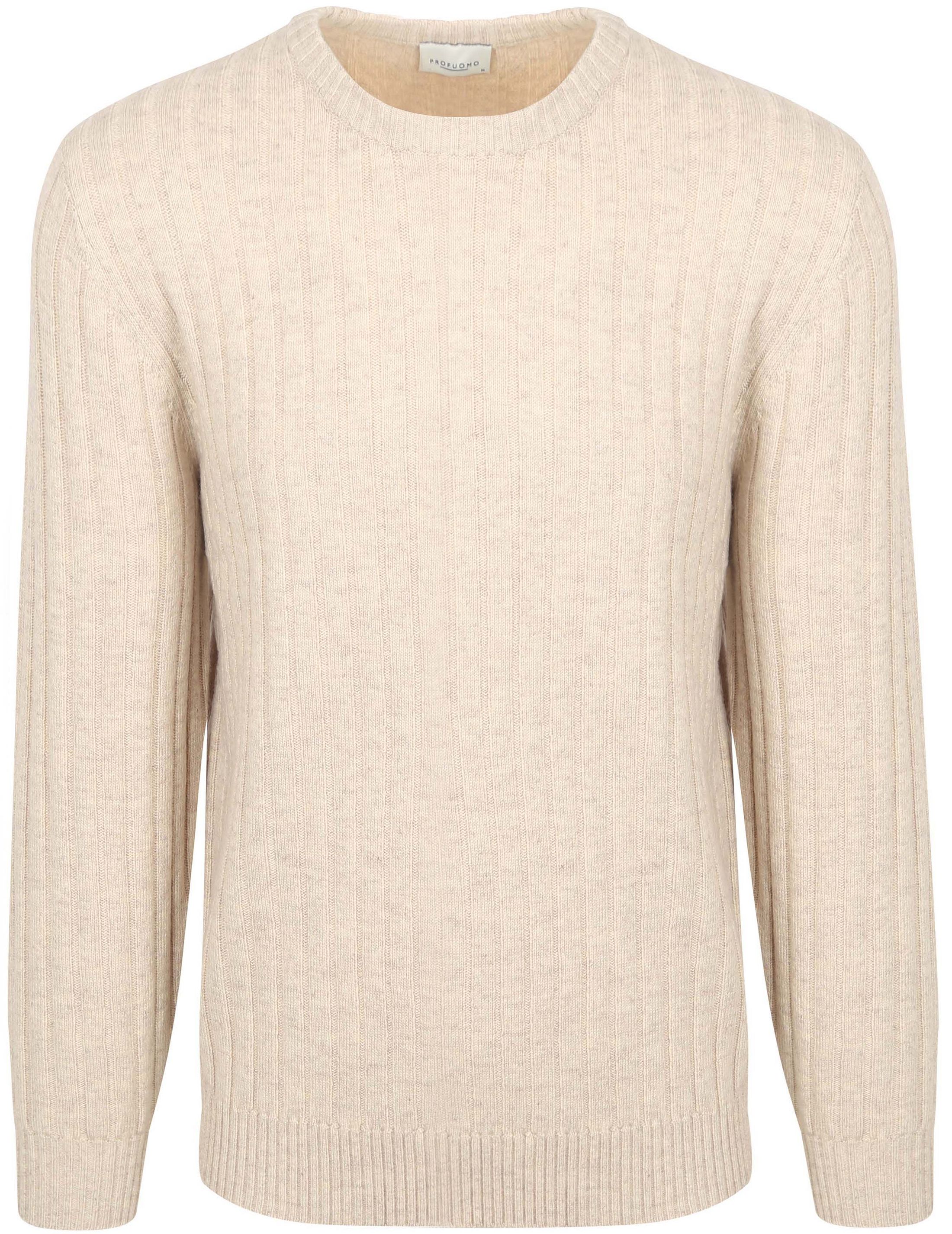 Profuomo Pull Rib Mix Laine Sand PPWJ30020B-F5 commander en ligne | Suitable