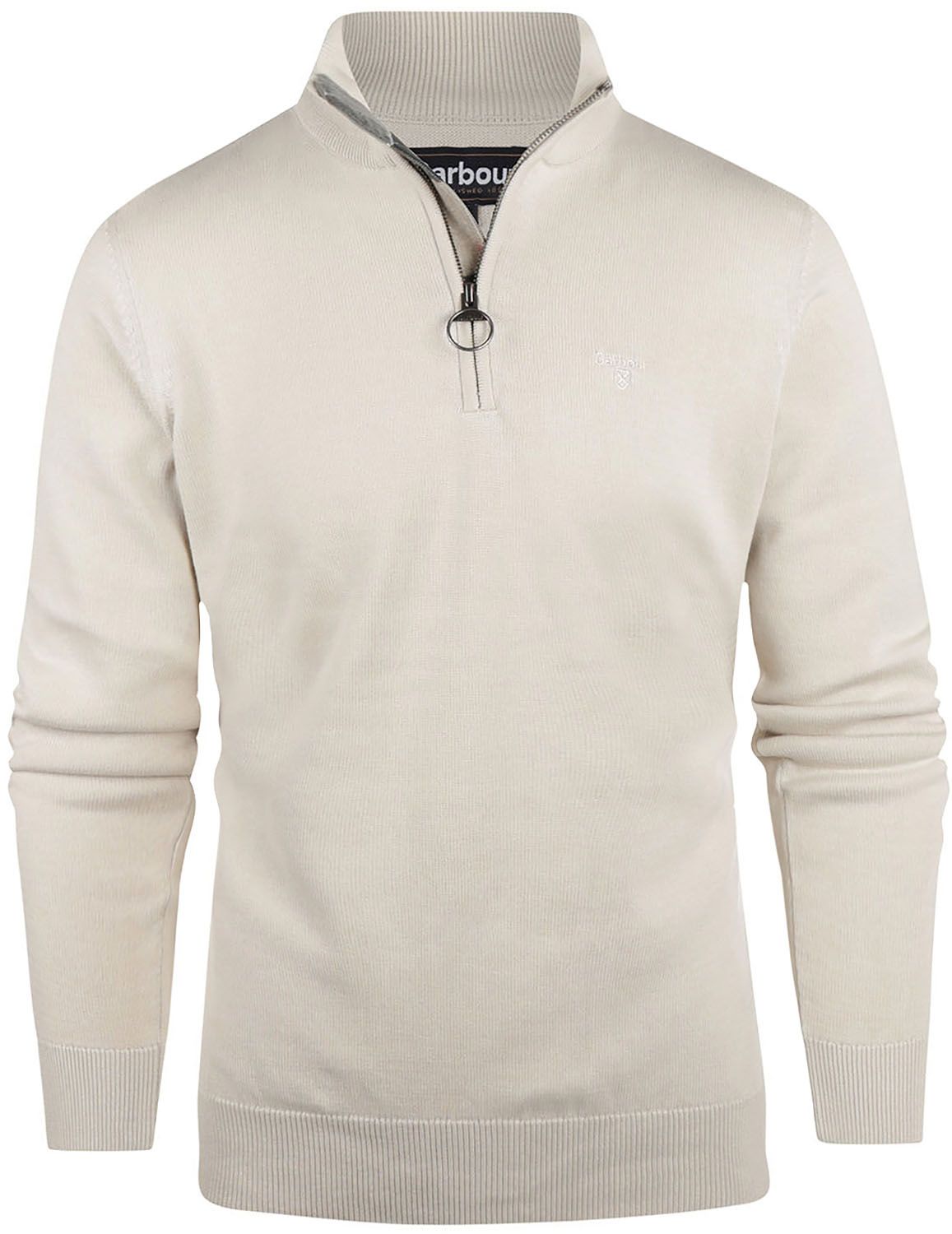 Barbour Pull Half Zip Ecru MKN1074-BE12 commander en ligne | Suitable