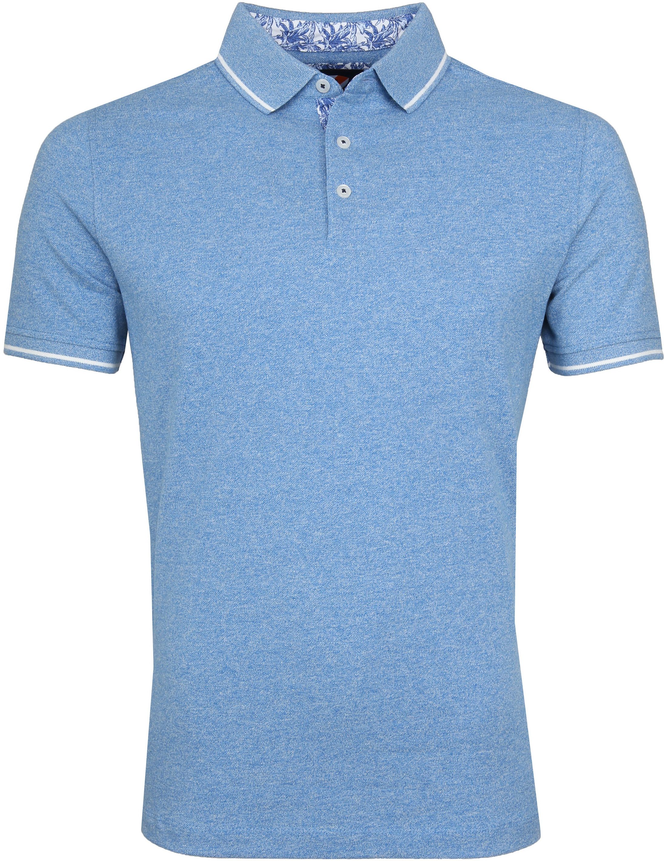 Suitable Jaspe Yarn Poloshirt Blue size XXL