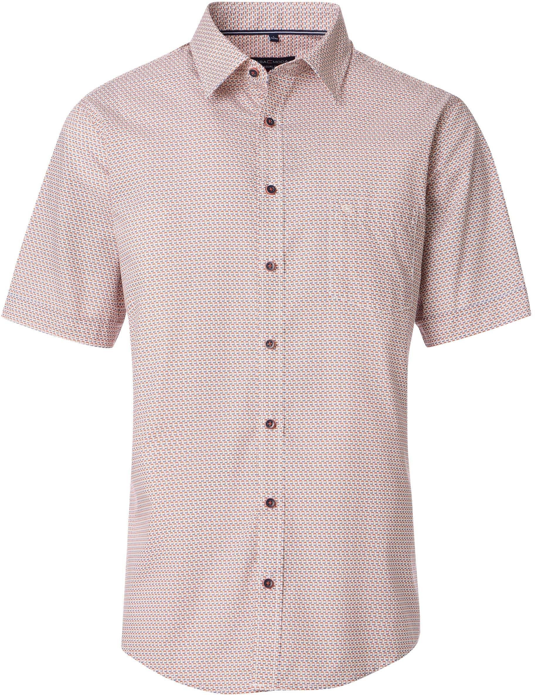 Casa Moda Short Sleeve Overhemd Print Oranje 954389400-450 kopen | Suitable