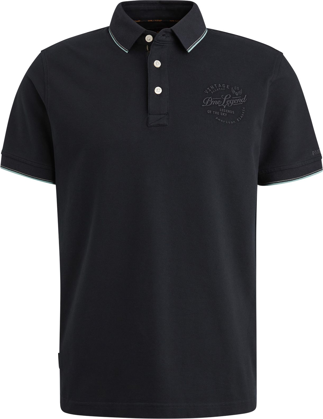 PME Legend Poloshirt Piqué Logo Navy PPSS2504867-5281 kopen | Suitable