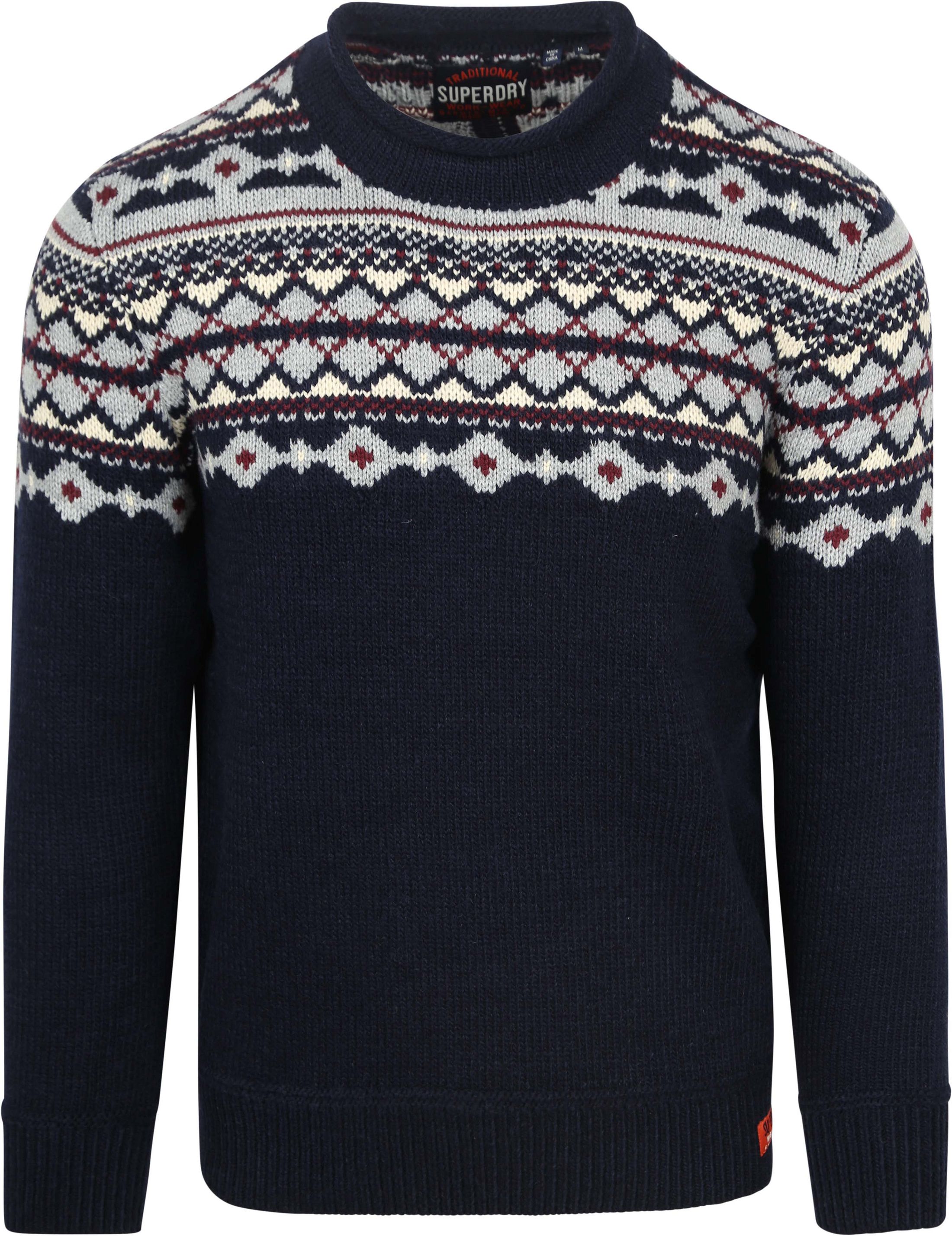 Superdry Fairisle Sweater Navy order online | M6110528B-4BL | Suitable Lithuania