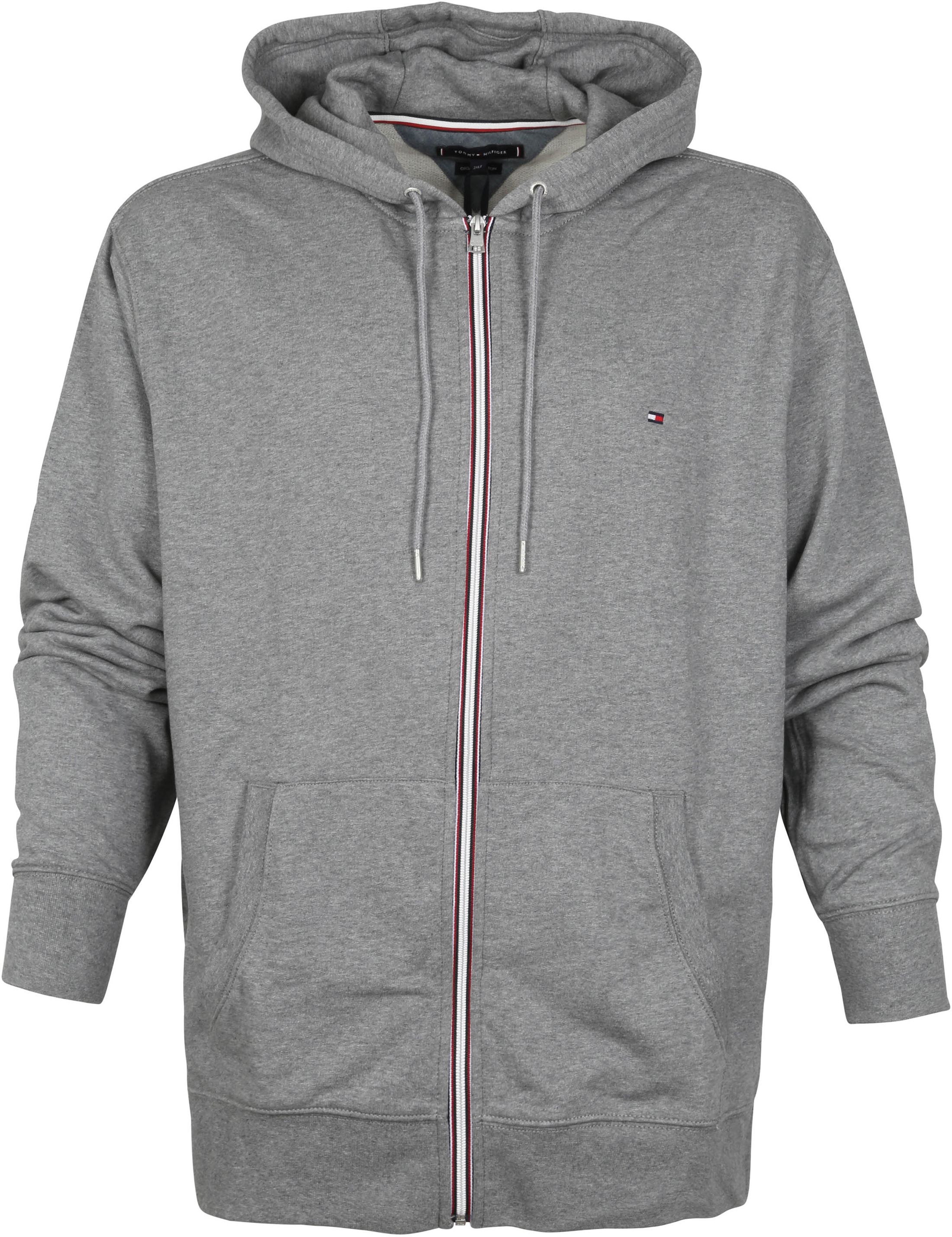 Tommy Hilfiger Big and Tall Zip Hoodie Grey size 3XL