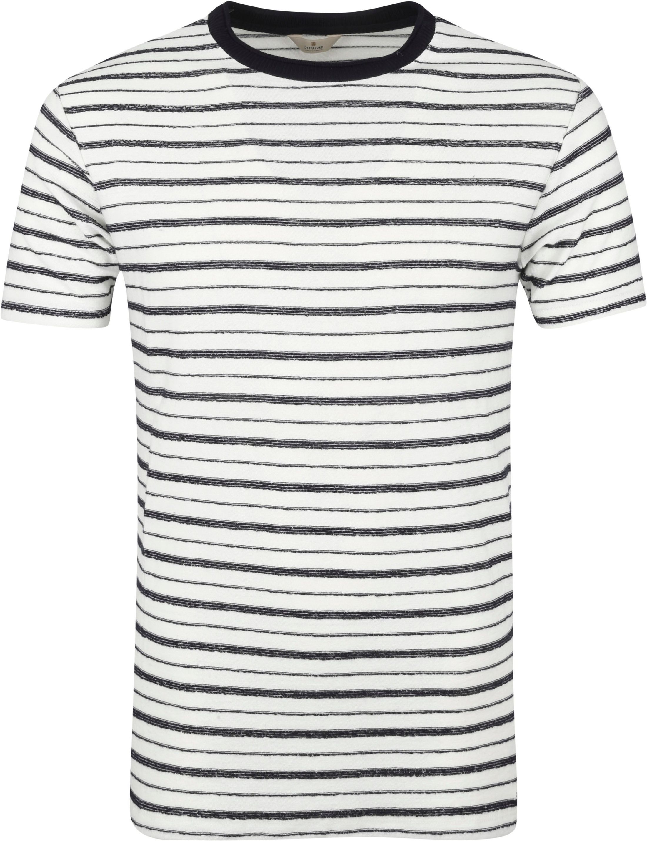 Dstrezzed T Shirt Reversed Stripes White Off-White size L