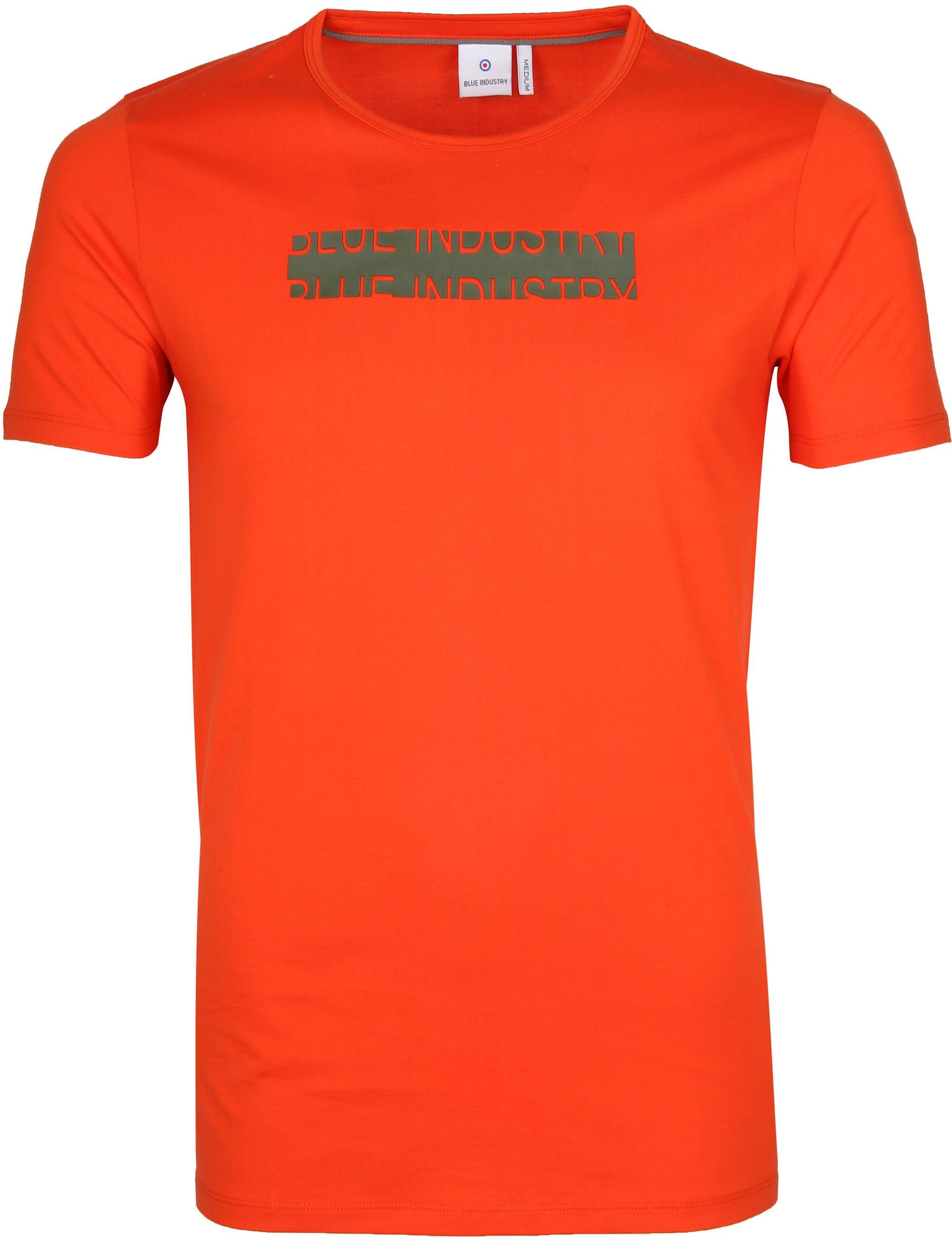 Blue Industry Shirt Logo Orange size L