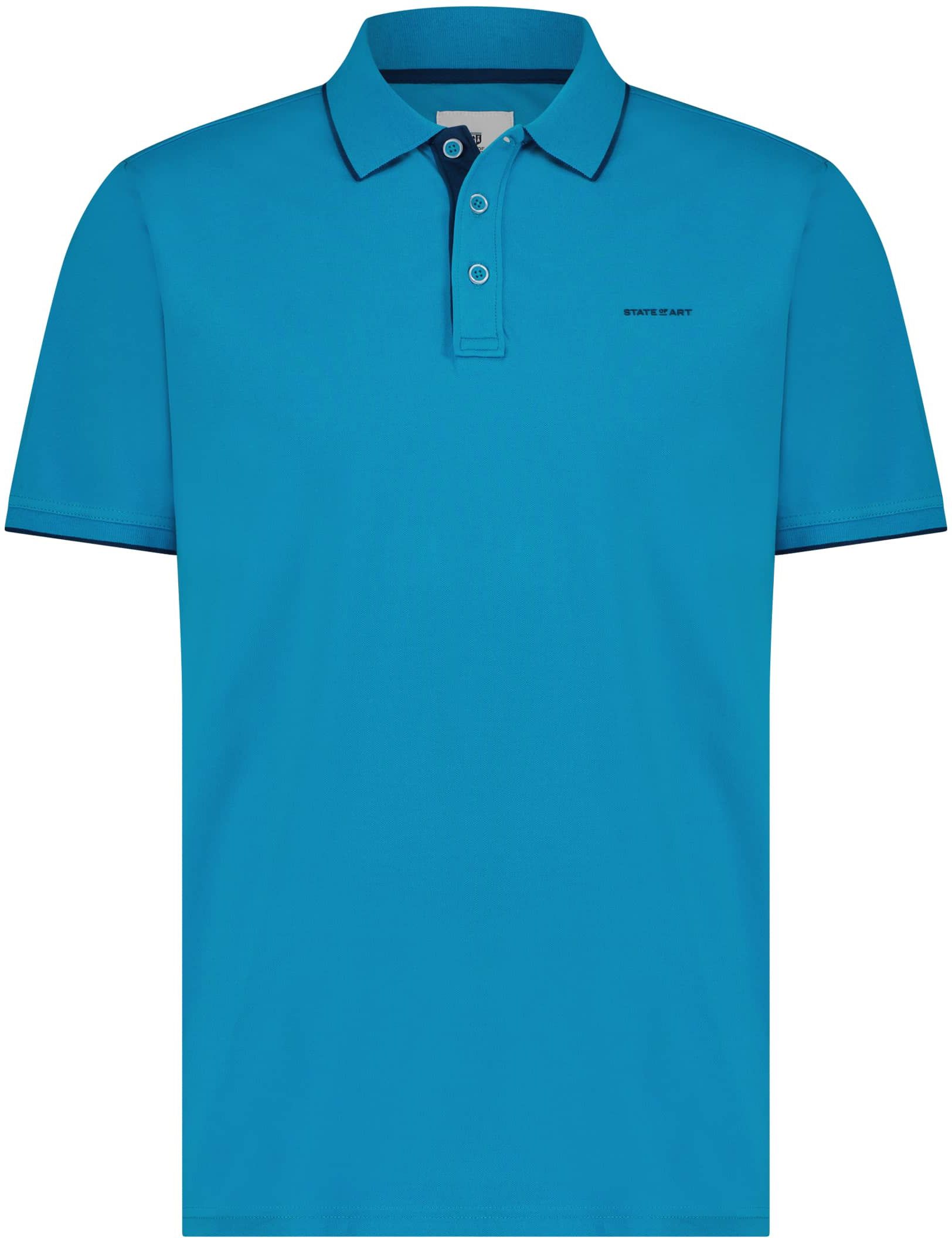 State Of Art Pique Polo Shirt Petrol Blue 46113930-5500 order online | Suitable