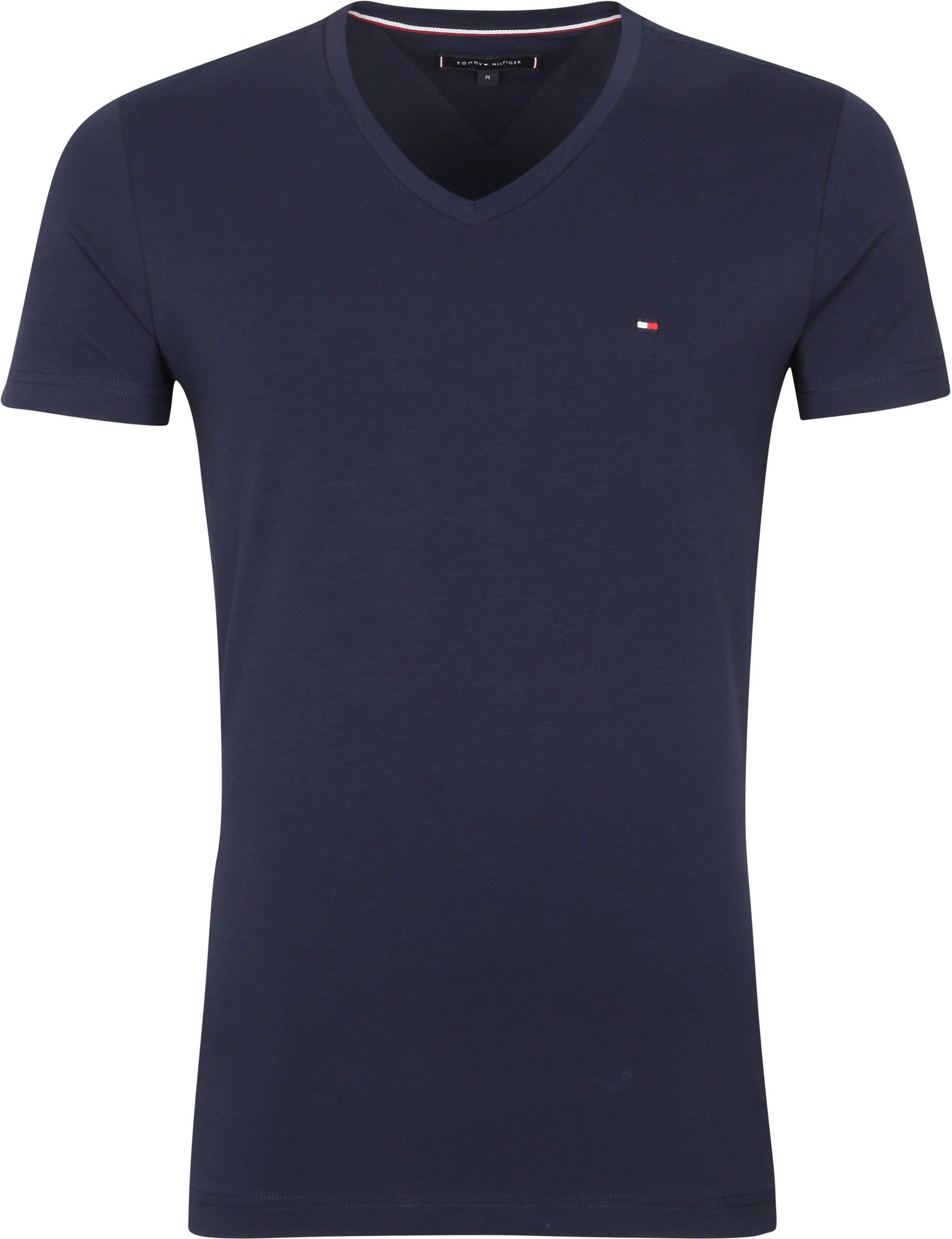 Tommy Hilfiger T Shirt V-Neck Navy Dark Blue Blue size S