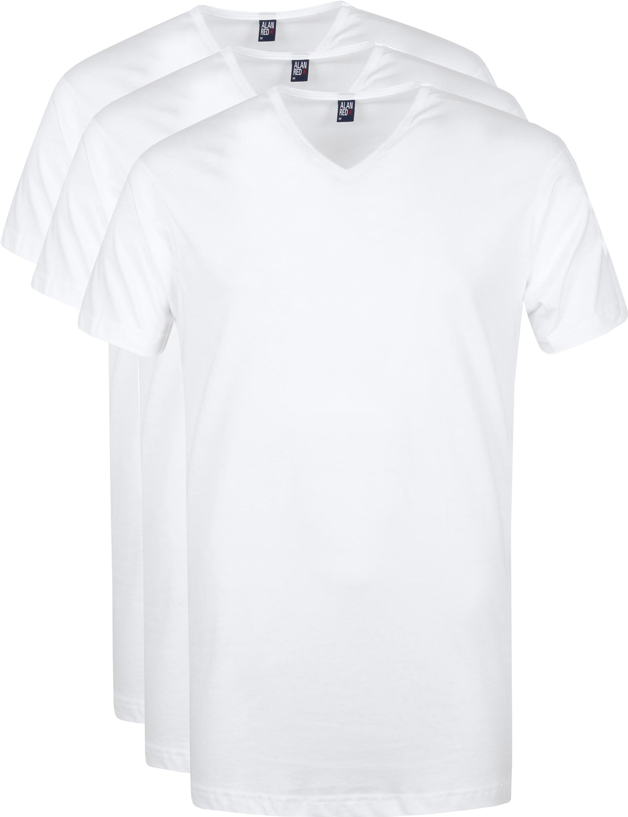 Alan Red Vermont T-Shirt V-Neck 3 Pack White size L