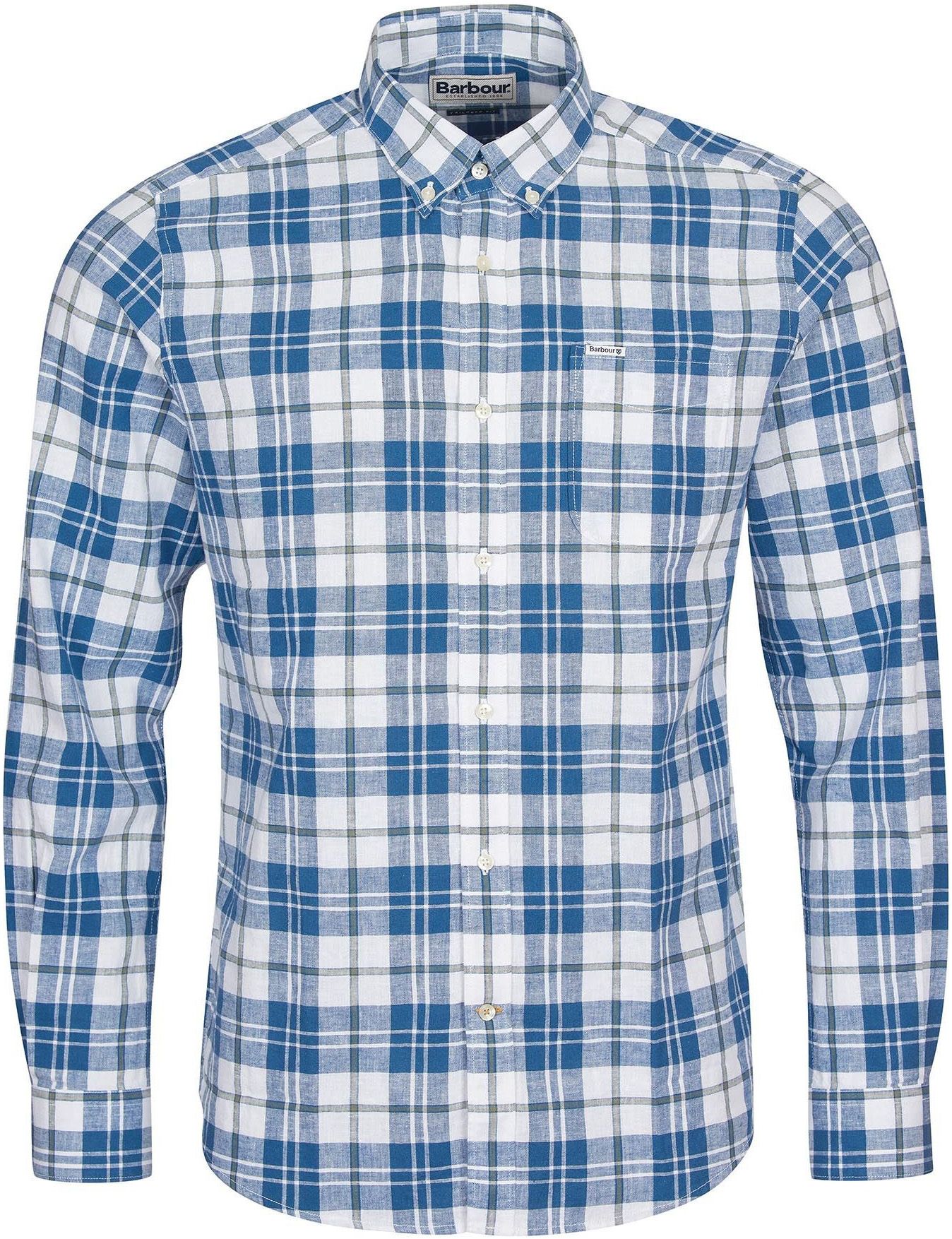 Barbour Thorpe Shirt Pane Blue size L