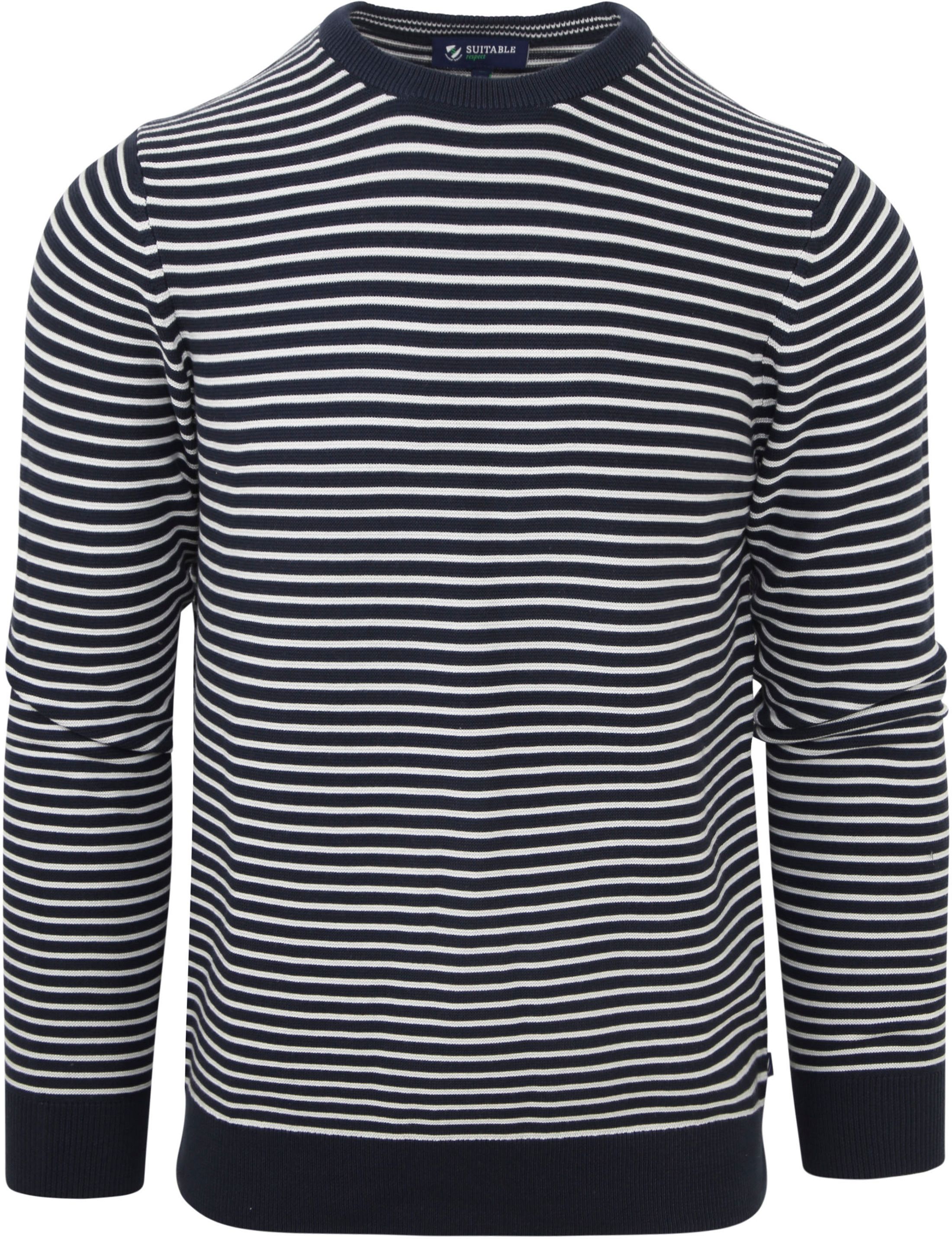 Suitable Respect Pullover Otto Dark Blue Stipe RSP-23POT-NA order online | Suitable
