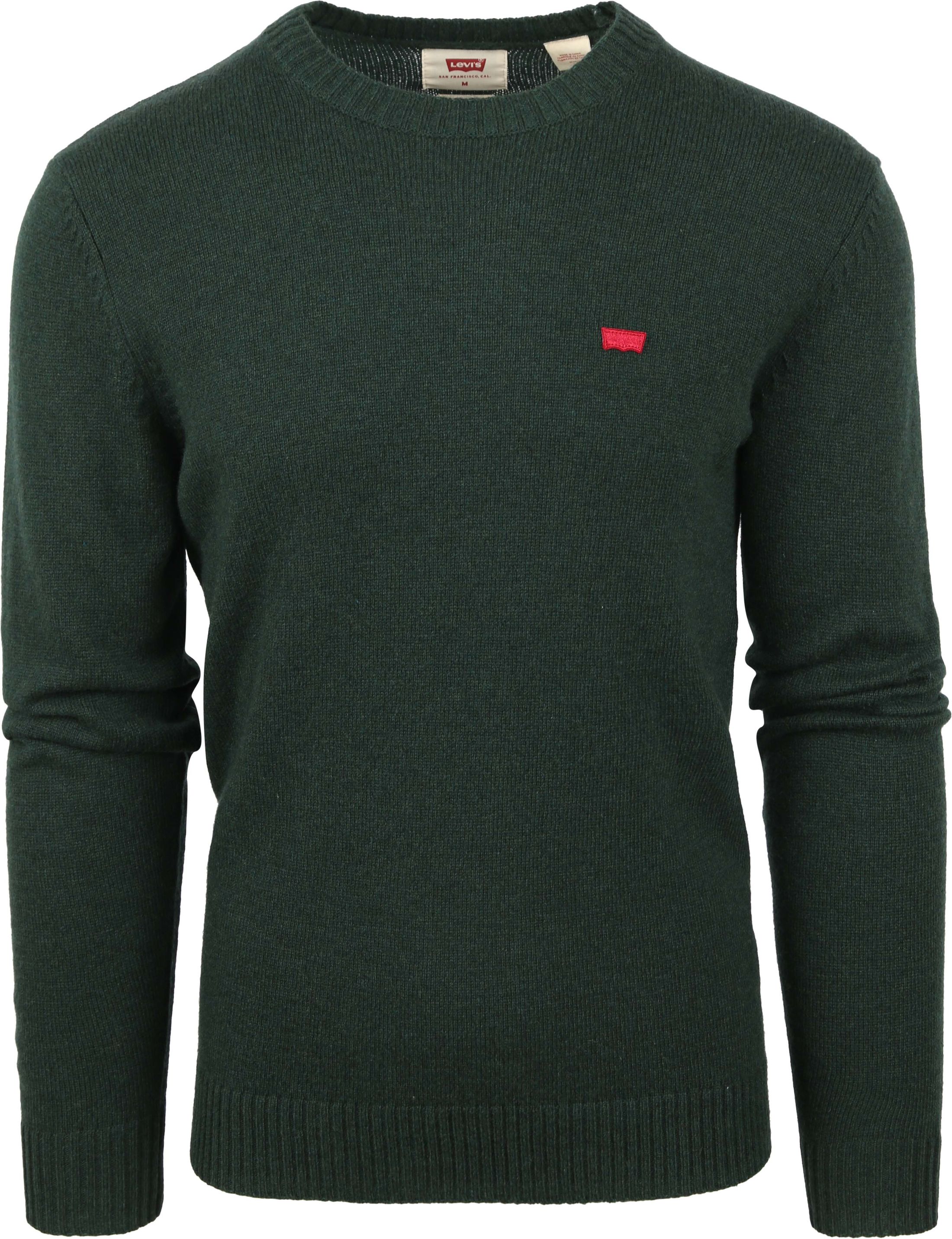 Levi's Original Sweater Wol Donkergroen Green Dark Green size XXL