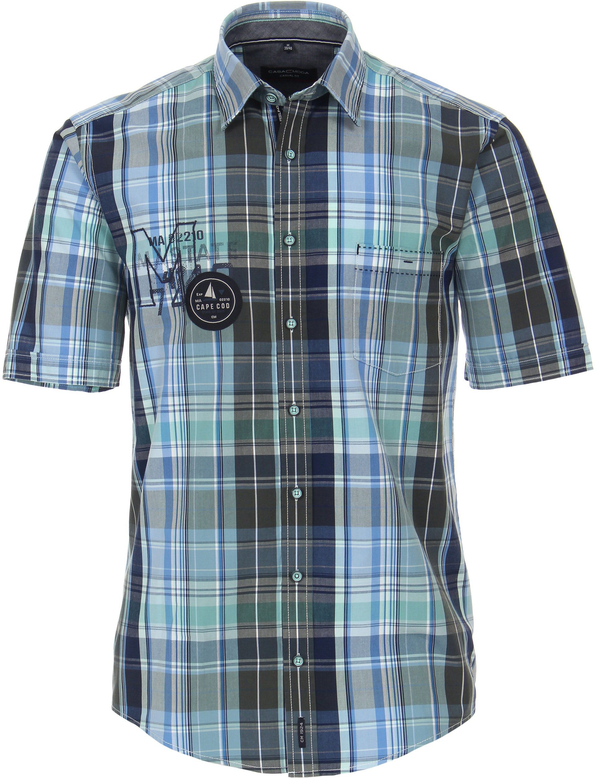 Casa Moda SS Shirt Checkered Multicolour Blue size L