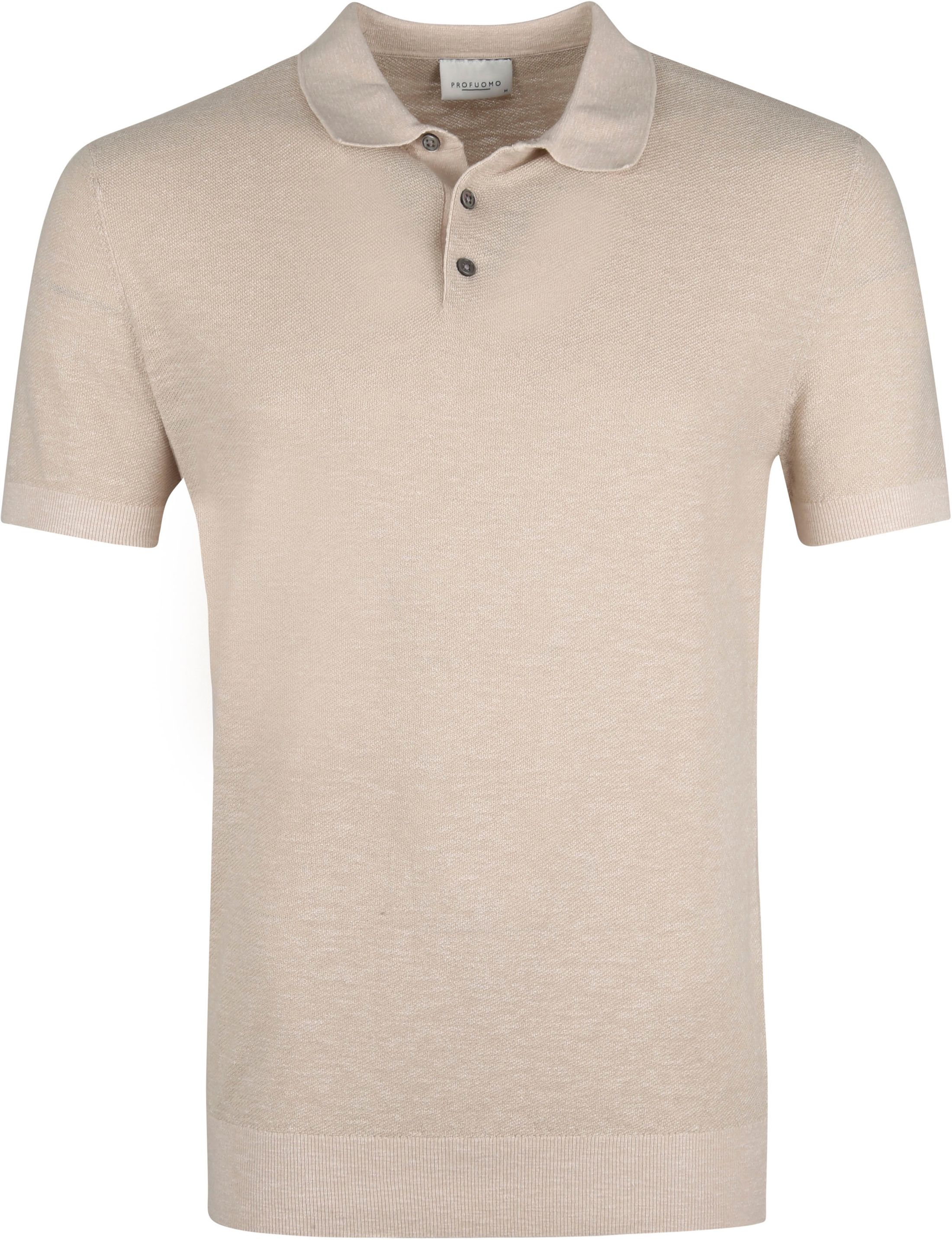 Profuomo Poloshirt Short Sleeves Beige size L
