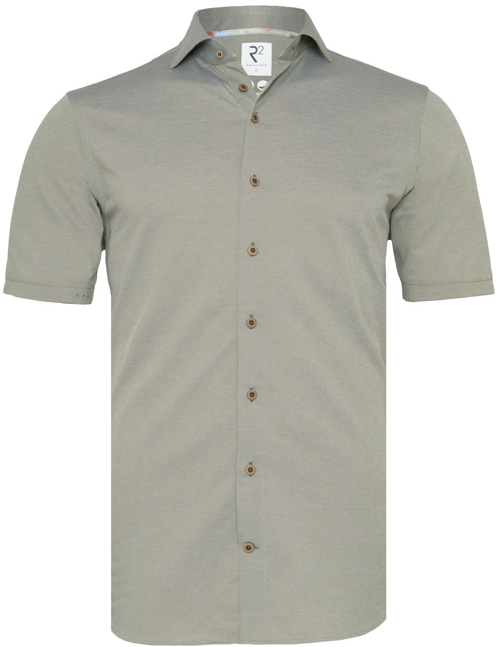 R2 Japanese Knitted Short Sleeve Shirt Green 129.WSPSS.019-070 order online | Suitable