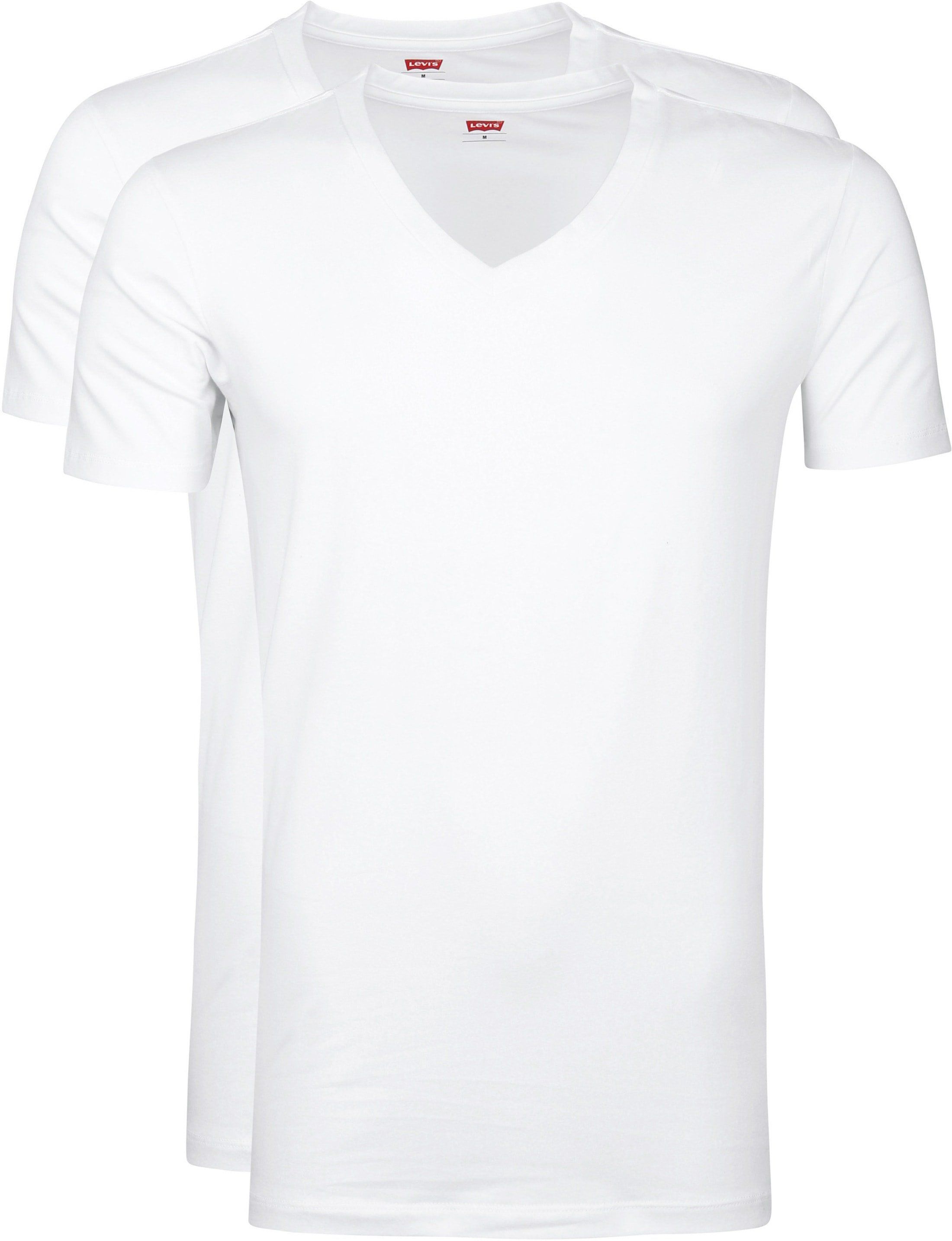 Levi's T-Shirt V-Neck 2Pack White size L