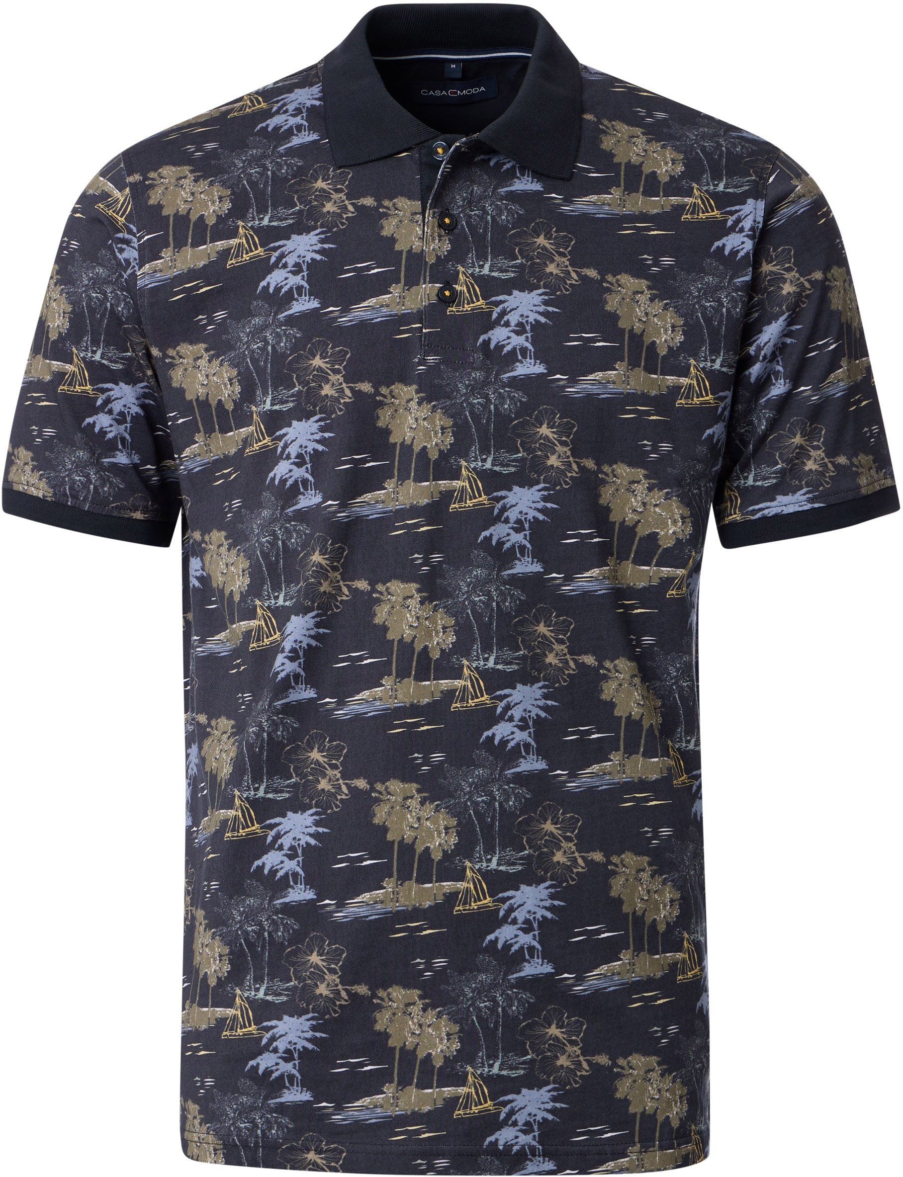 Casa Moda Polo Shirt Print Navy 944257700-105 order online | Suitable