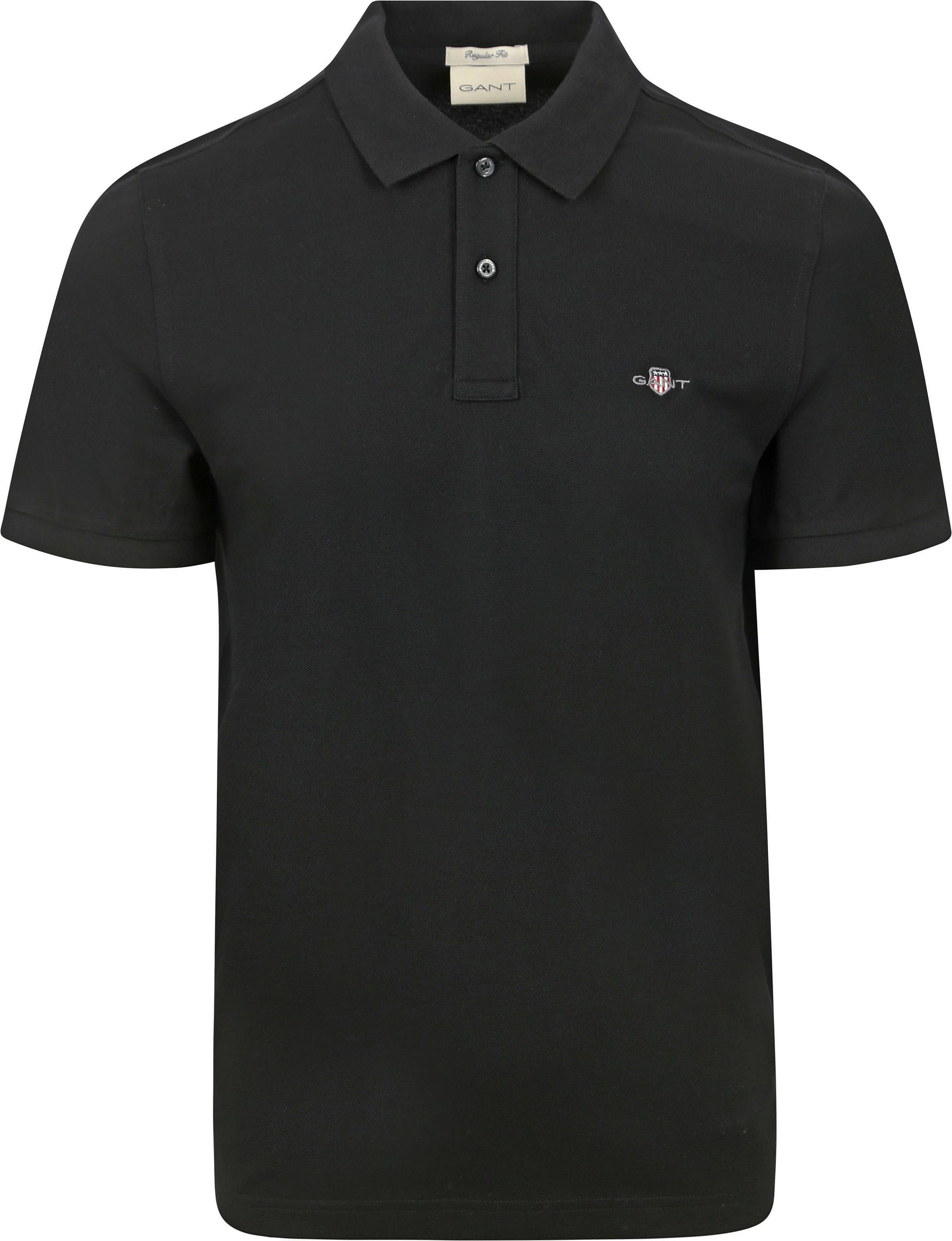 Gant Shield Piqué Poloshirt Zwart 2210-5 kopen | Suitable