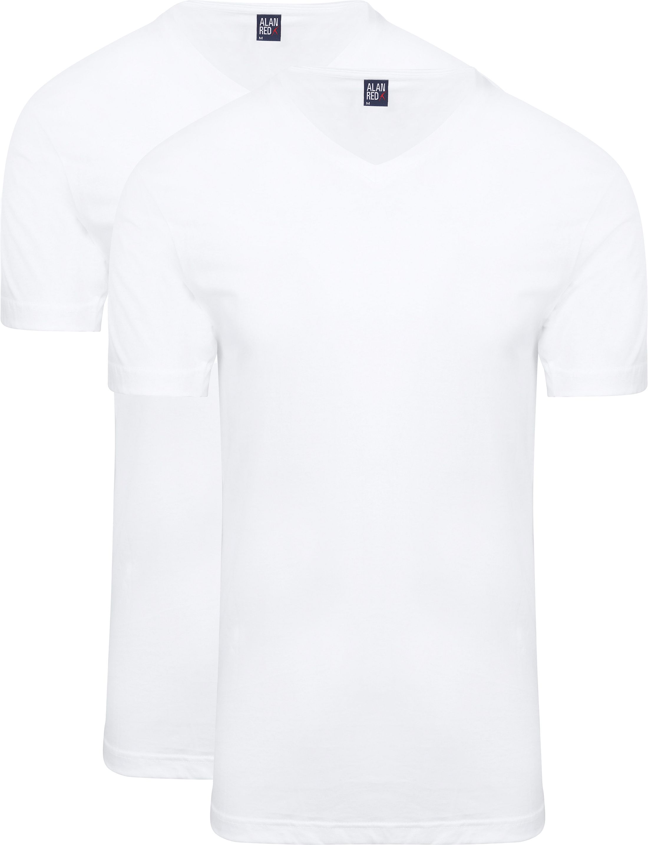 Alan Red West-Virginia V-Neck White 2-Pack 3130/2P/01 West Virginia T-Shirt White